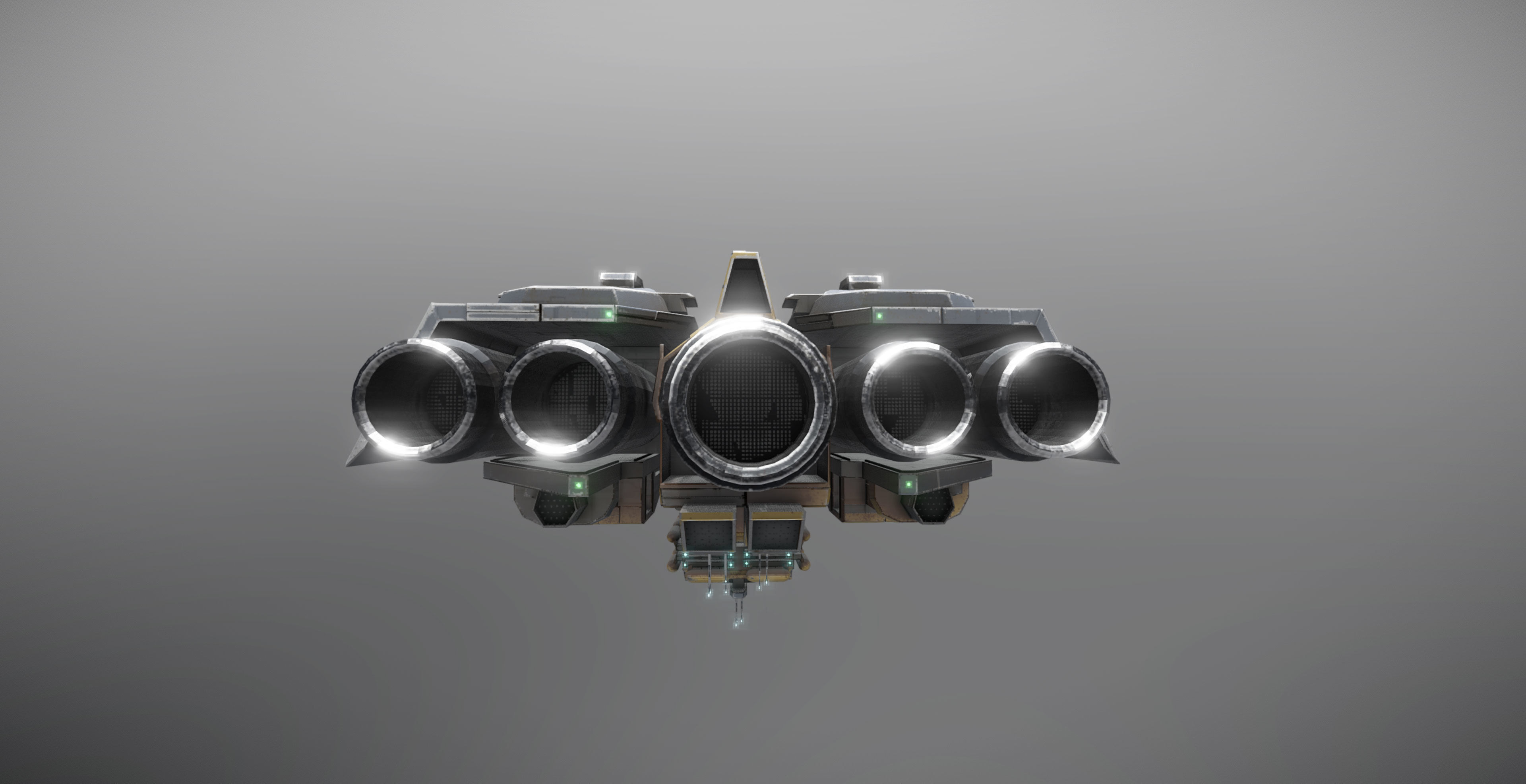 Space Force 1 Carrier Low-poly 3D model_16