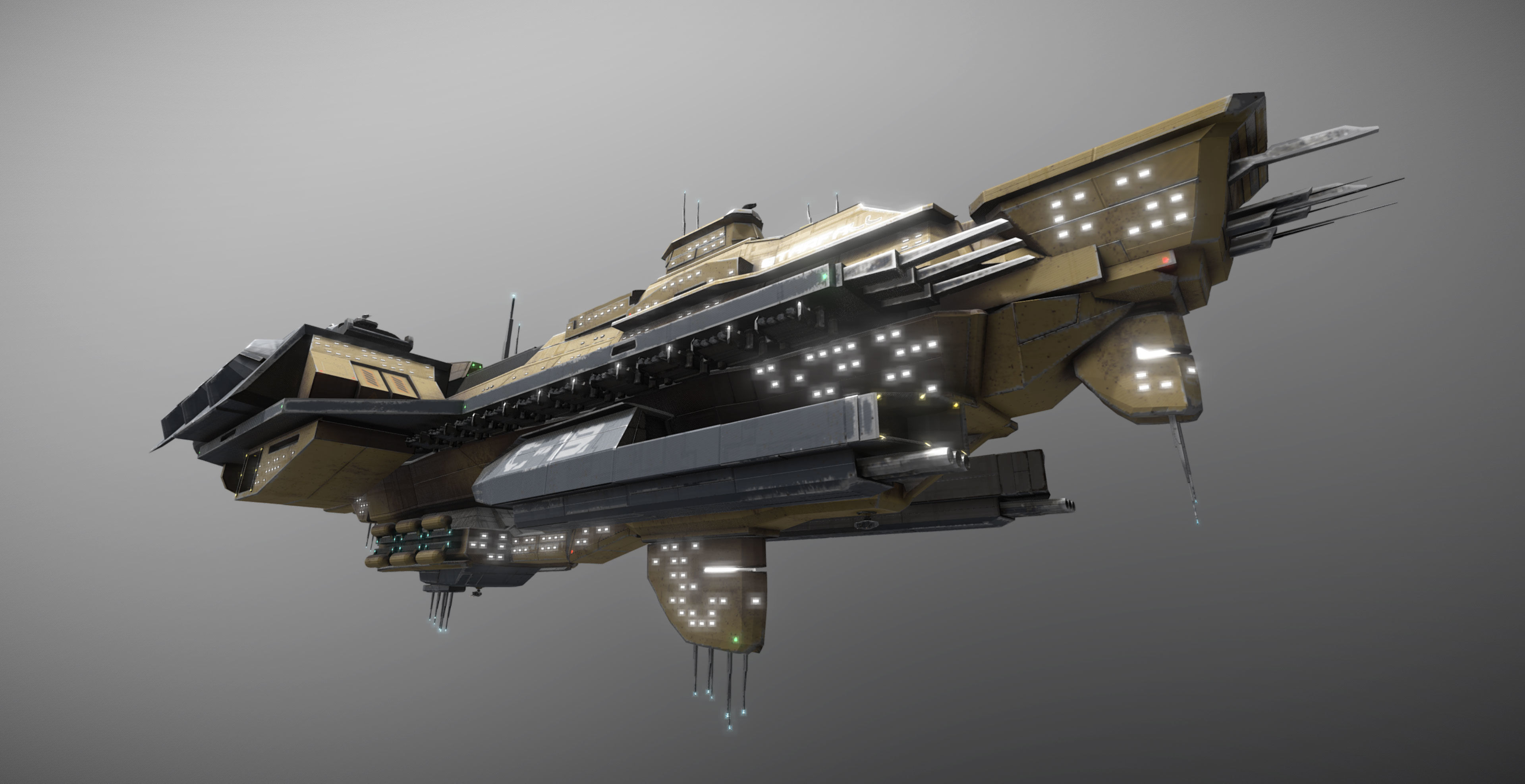 Space Force 1 Carrier Low-poly 3D model_9