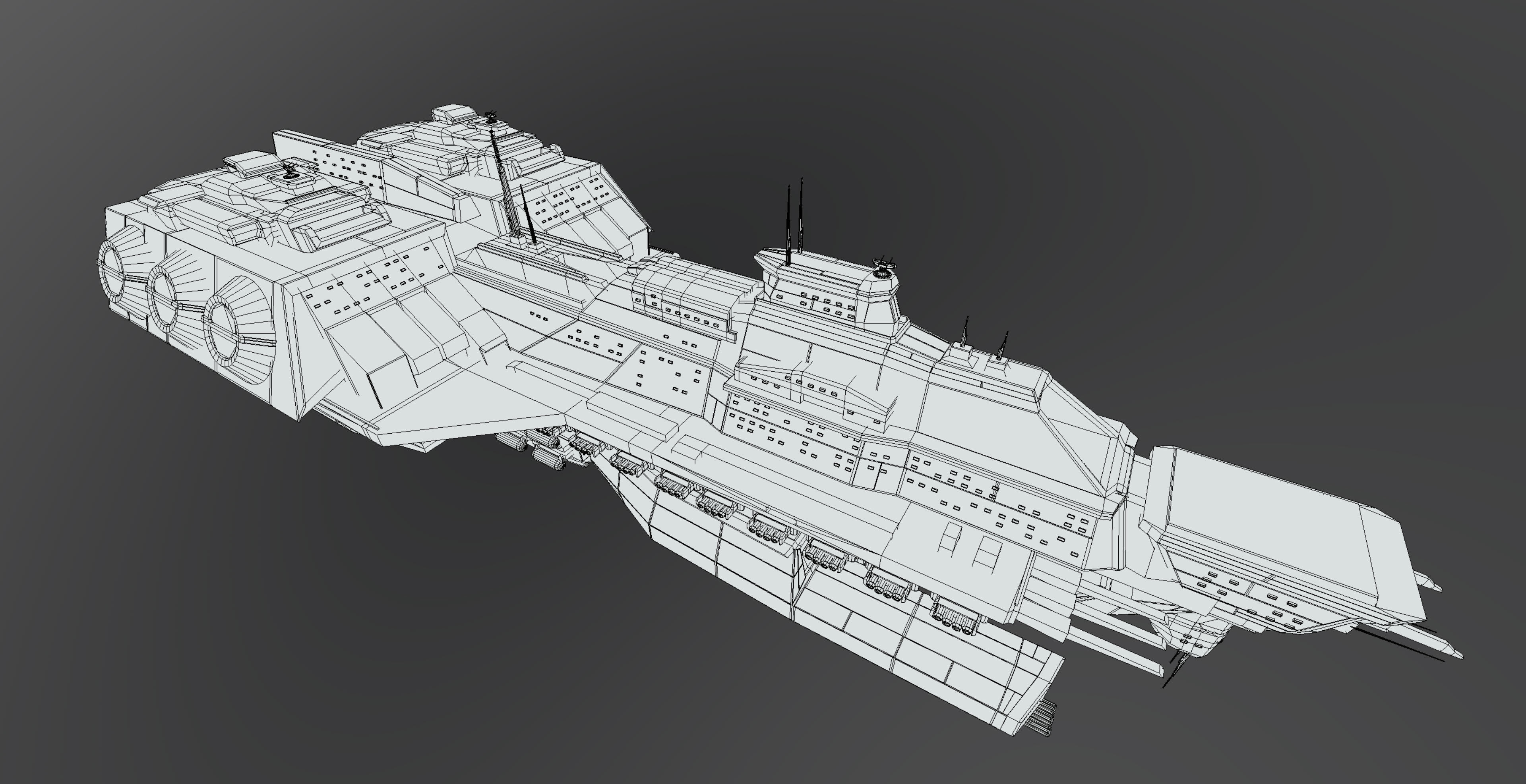 Space Force 1 Carrier Low-poly 3D model_6