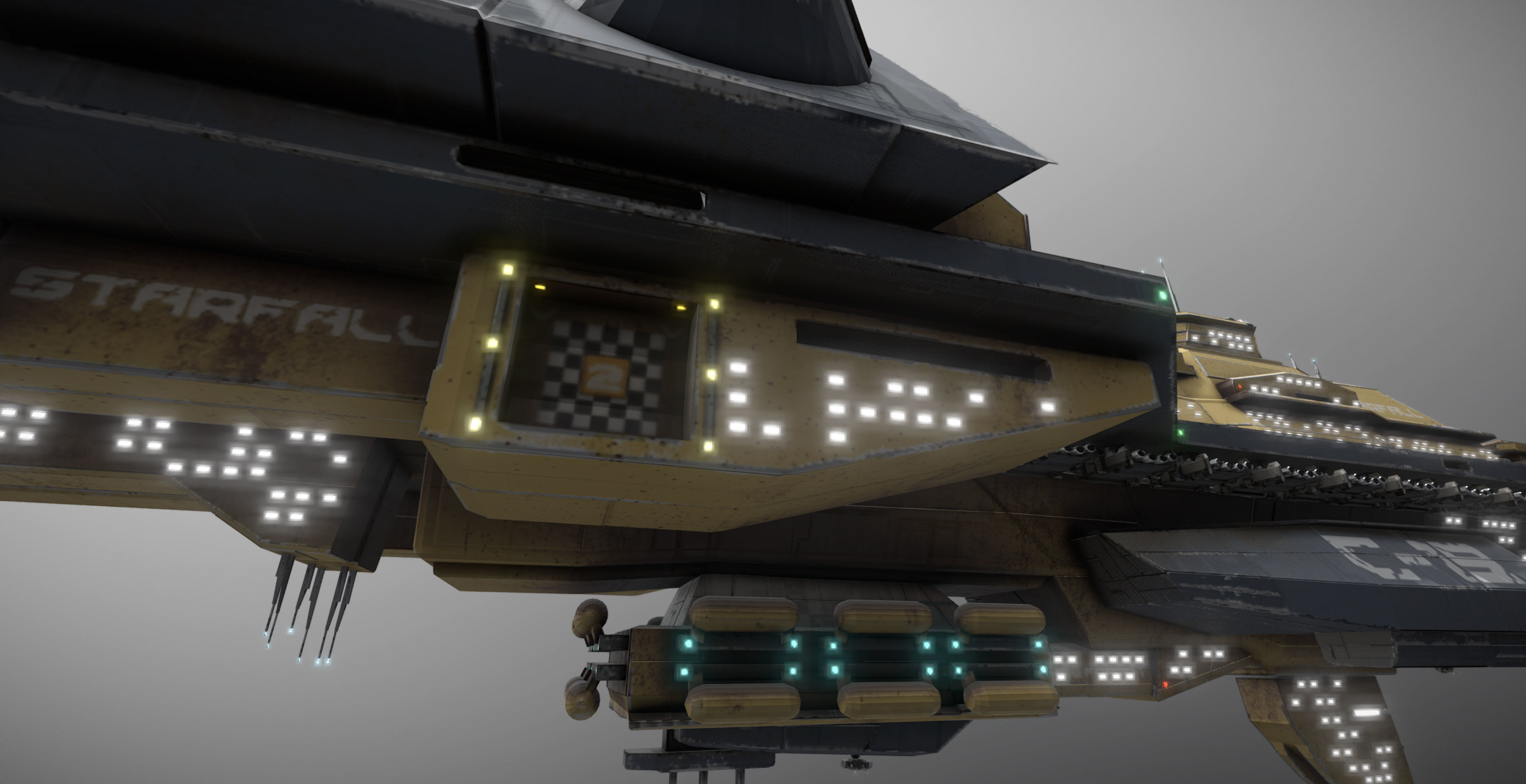 Space Force 1 Carrier Low-poly 3D model_11