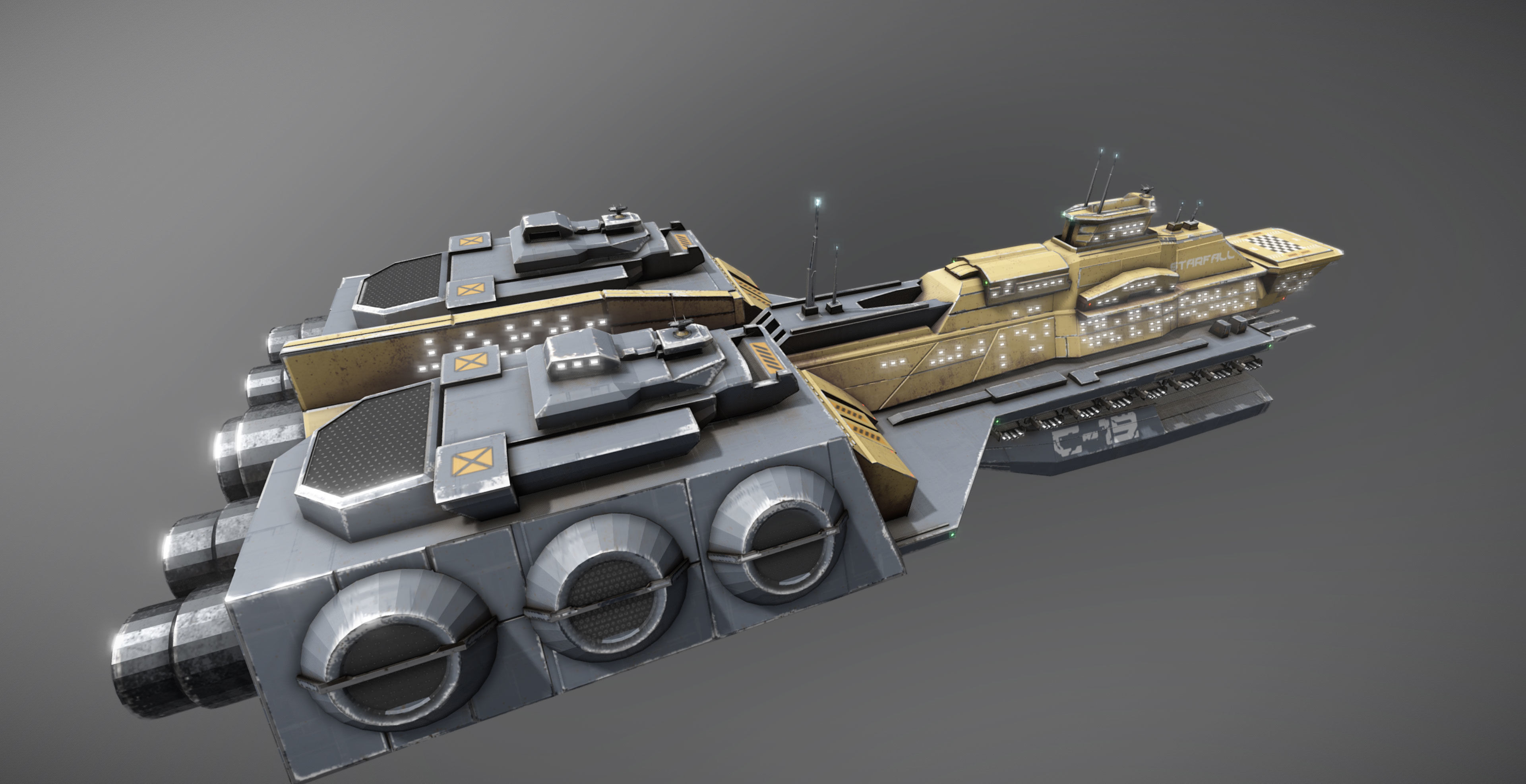 Space Force 1 Carrier Low-poly 3D model_15