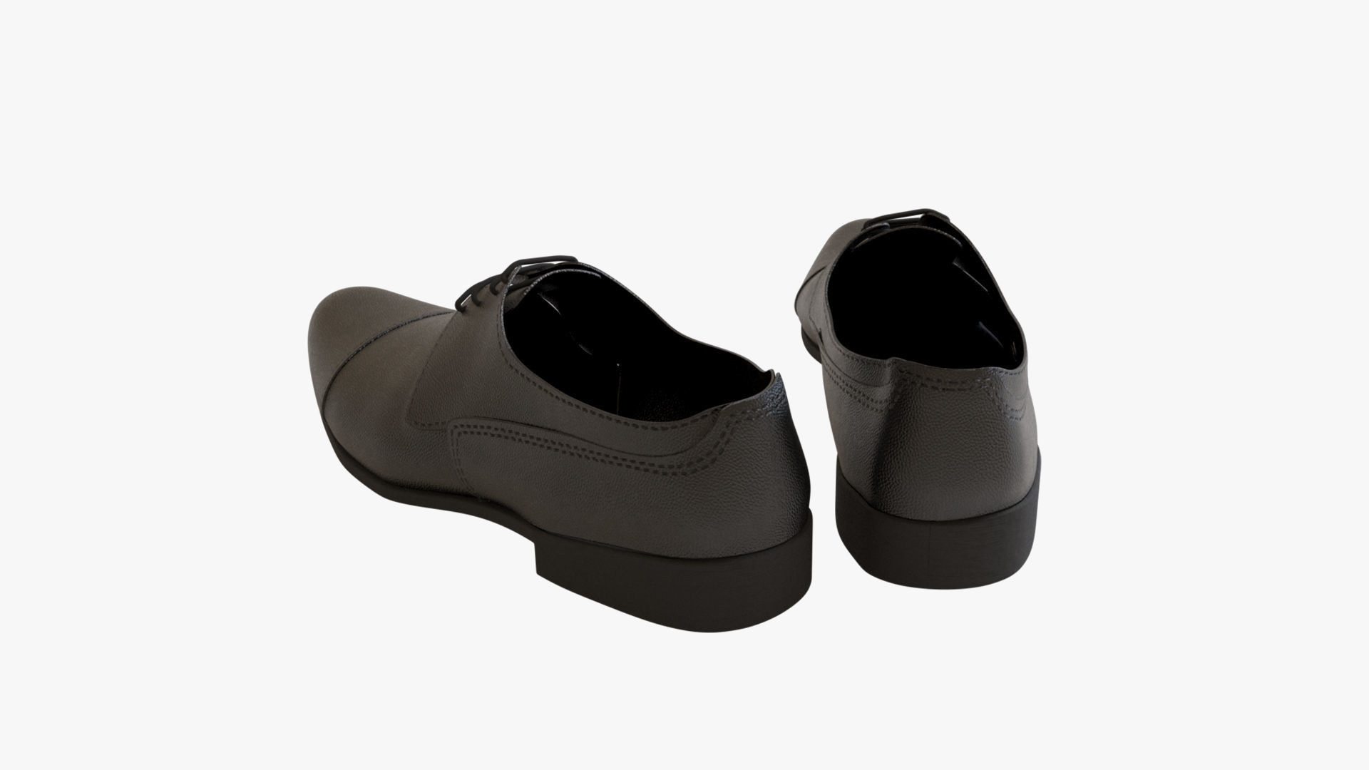 Oxford Shoes Low-poly 3D model_5