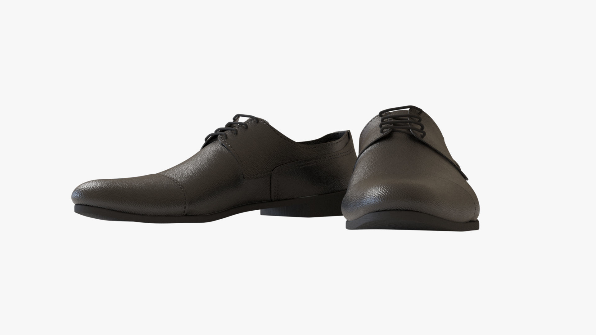 Oxford Shoes Low-poly 3D model_3