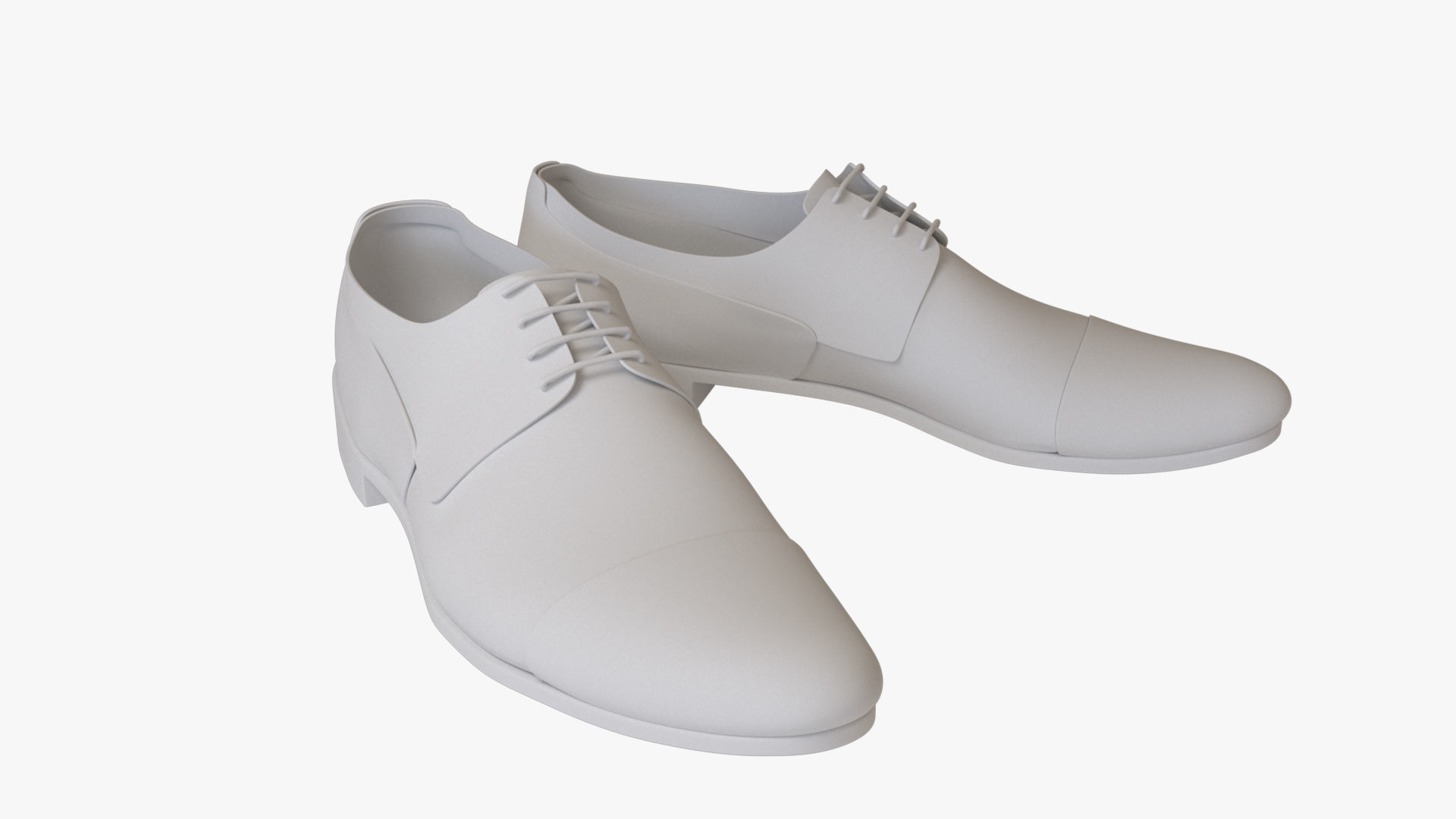 Oxford Shoes Low-poly 3D model_8