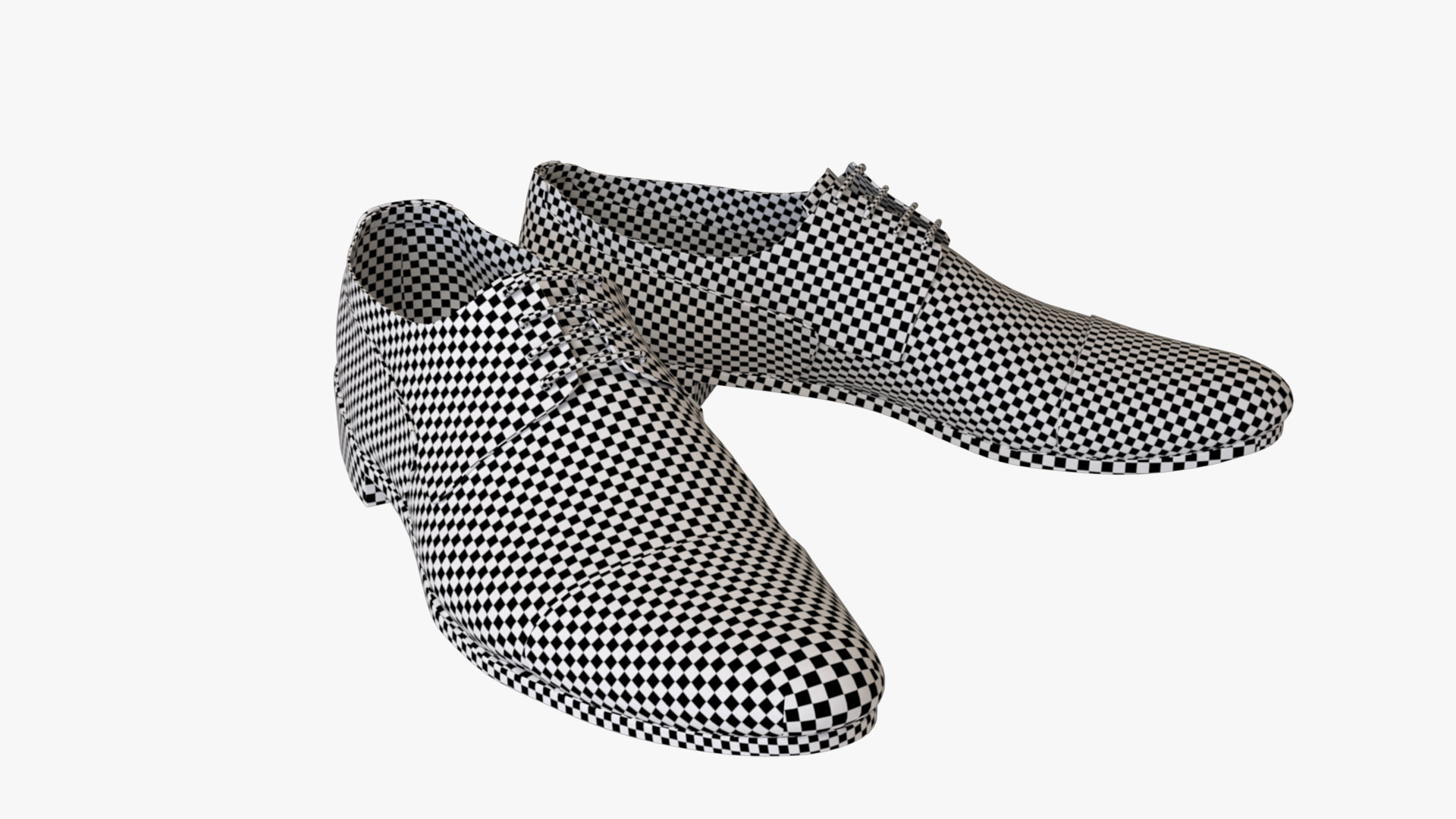 Oxford Shoes Low-poly 3D model_9
