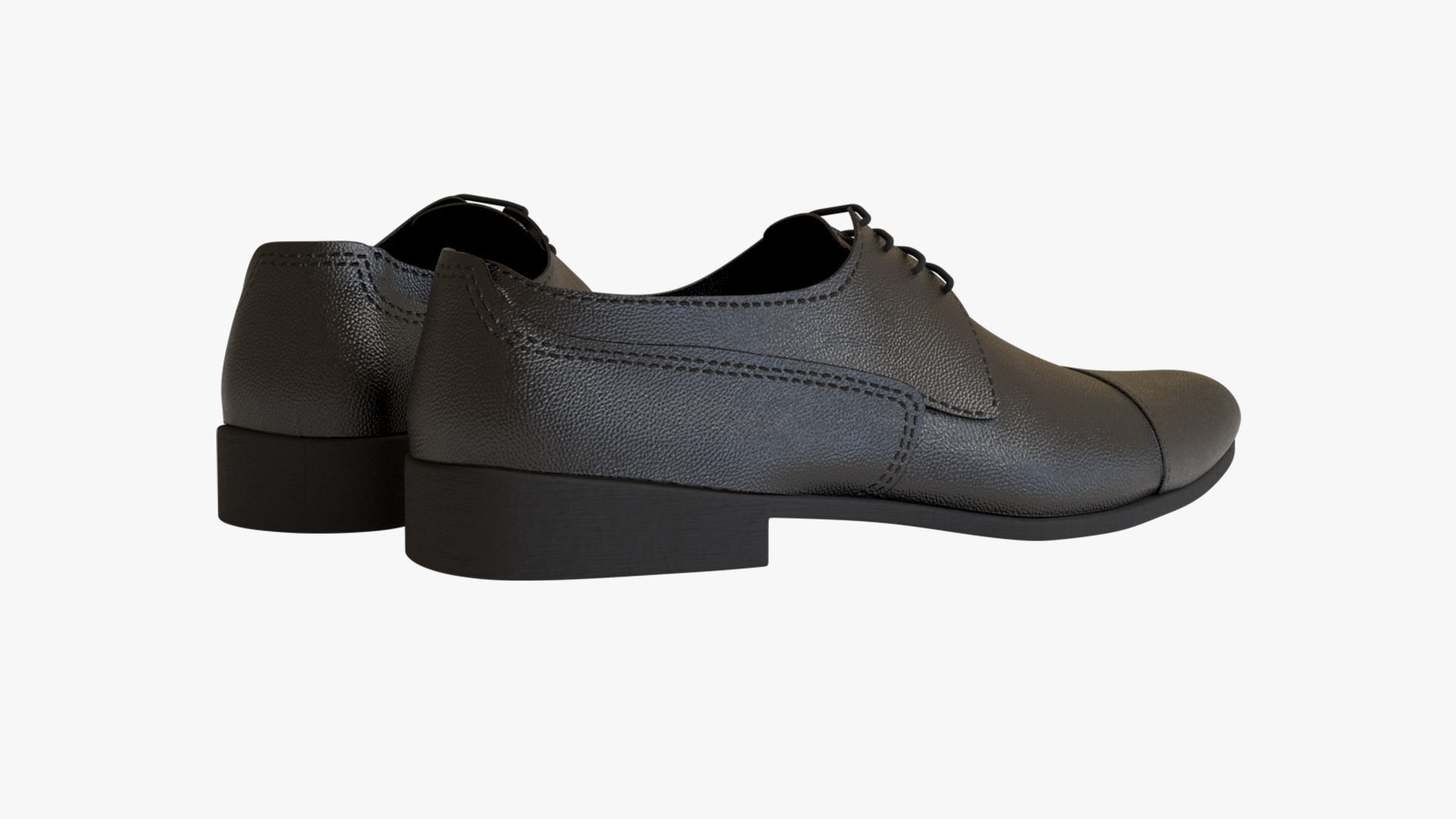 Oxford Shoes Low-poly 3D model_1