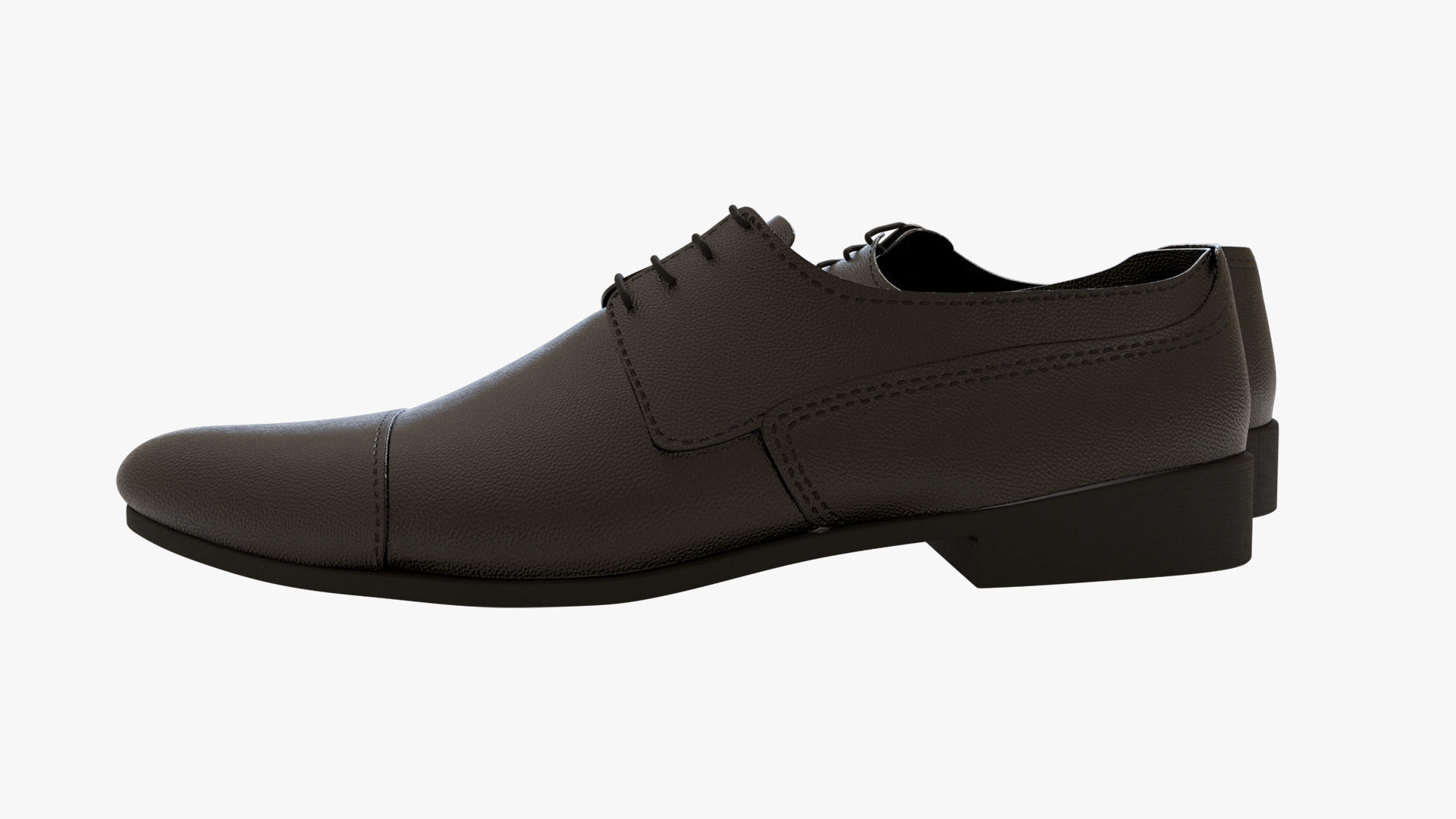 Oxford Shoes Low-poly 3D model_7