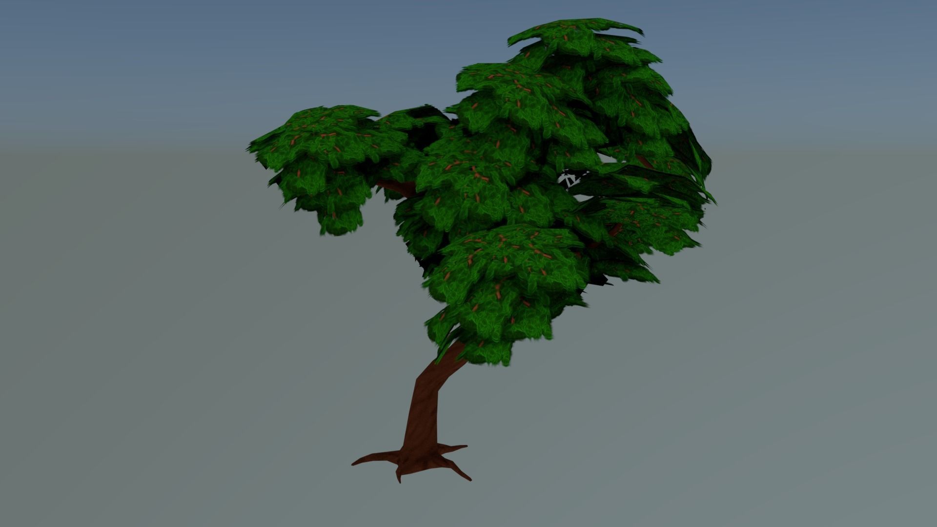 Simple Tree Low-poly 3D model_5