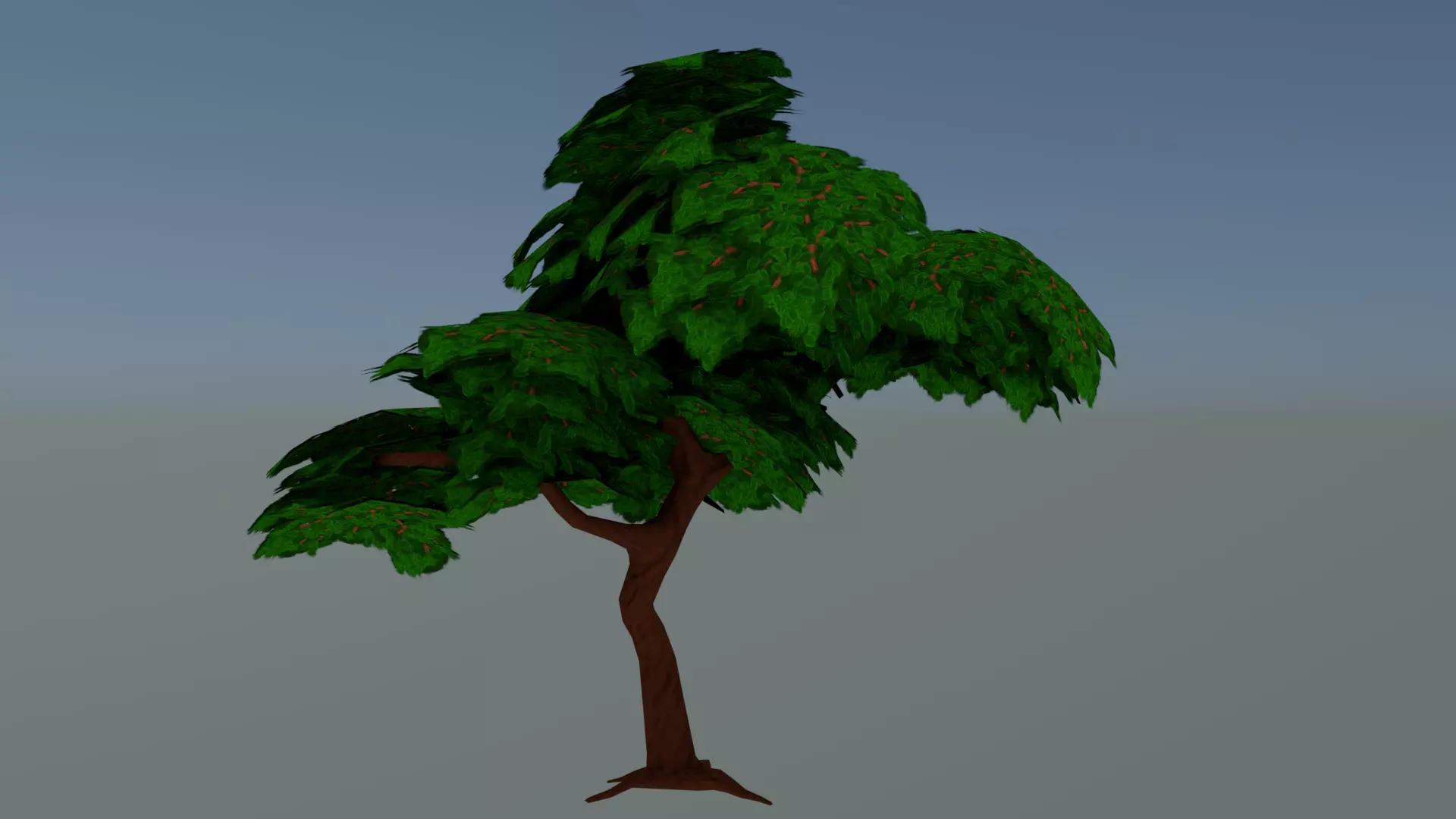Simple Tree Low-poly 3D model_0