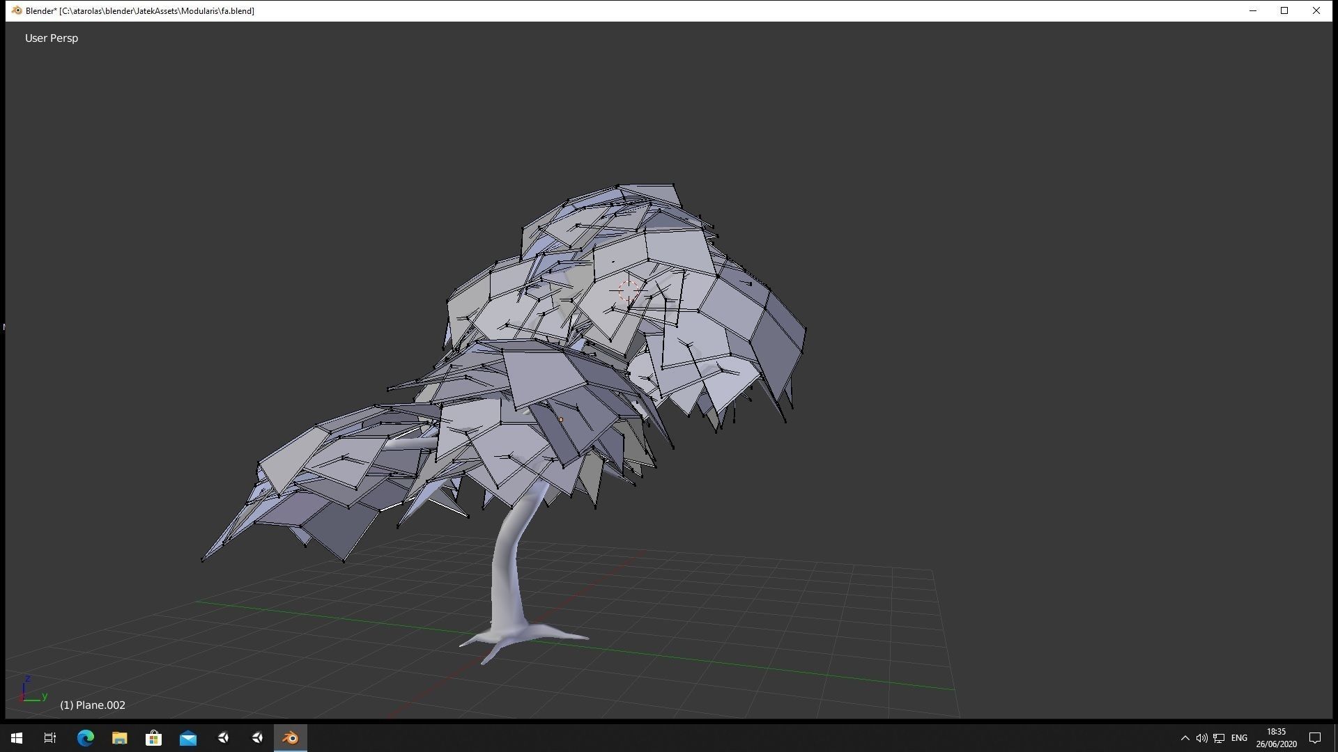 Simple Tree Low-poly 3D model_7