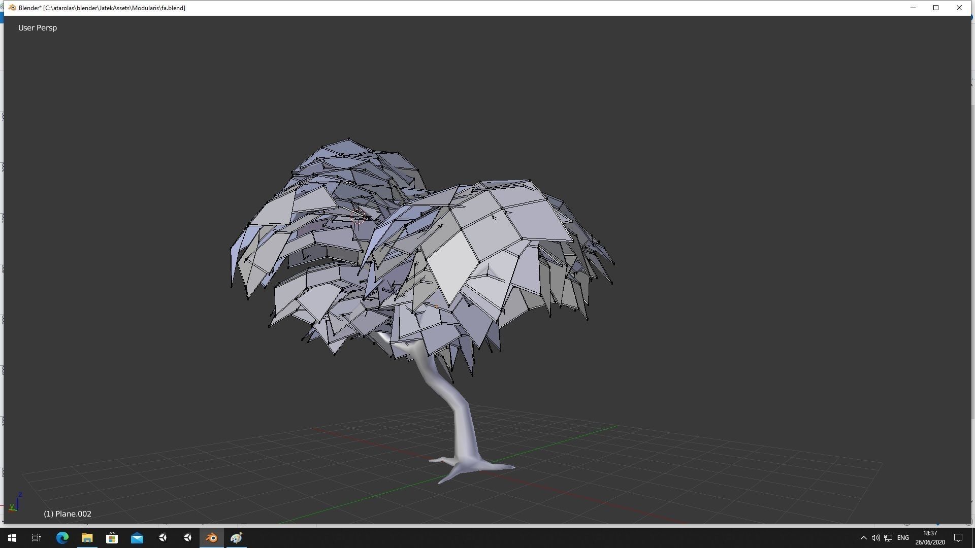 Simple Tree Low-poly 3D model_8