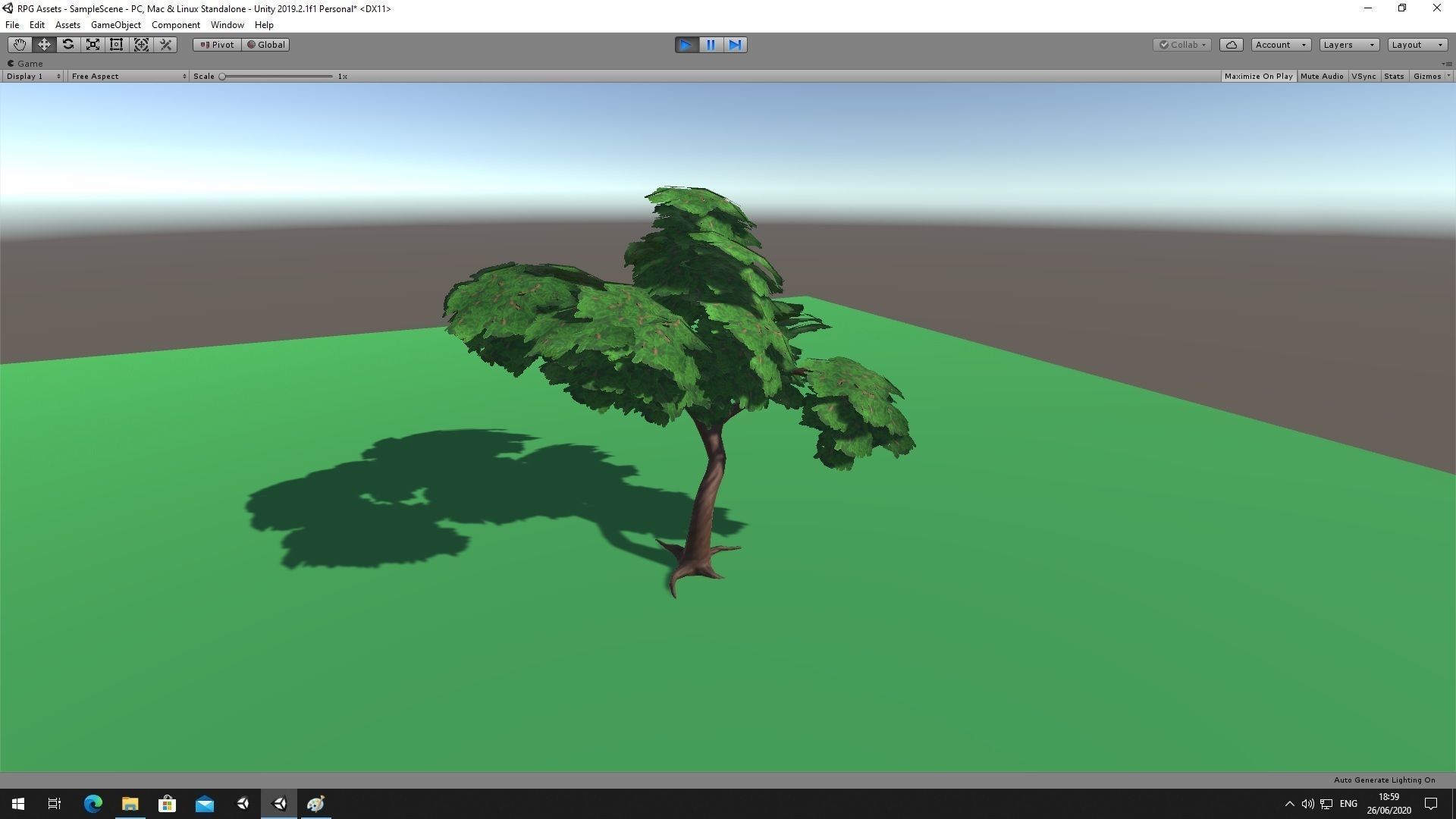 Simple Tree Low-poly 3D model_2