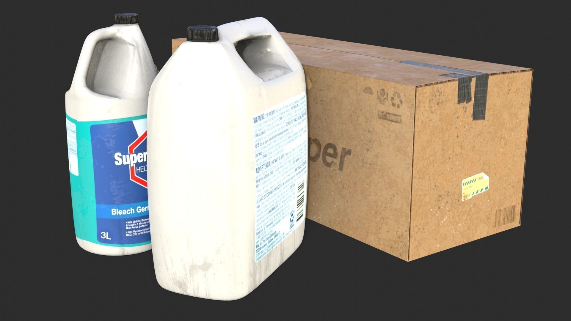 Toilet Cleaning Stuff Low-poly 3D model_4