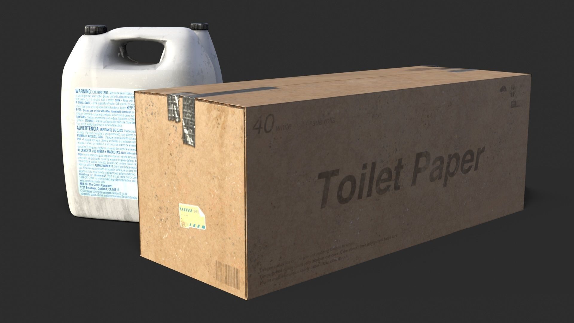 Toilet Cleaning Stuff Low-poly 3D model_3
