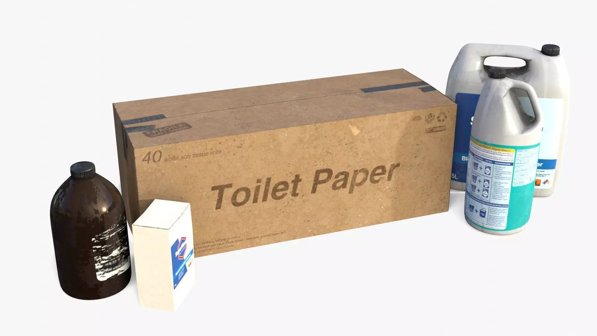 Toilet Cleaning Stuff Low-poly 3D model_0
