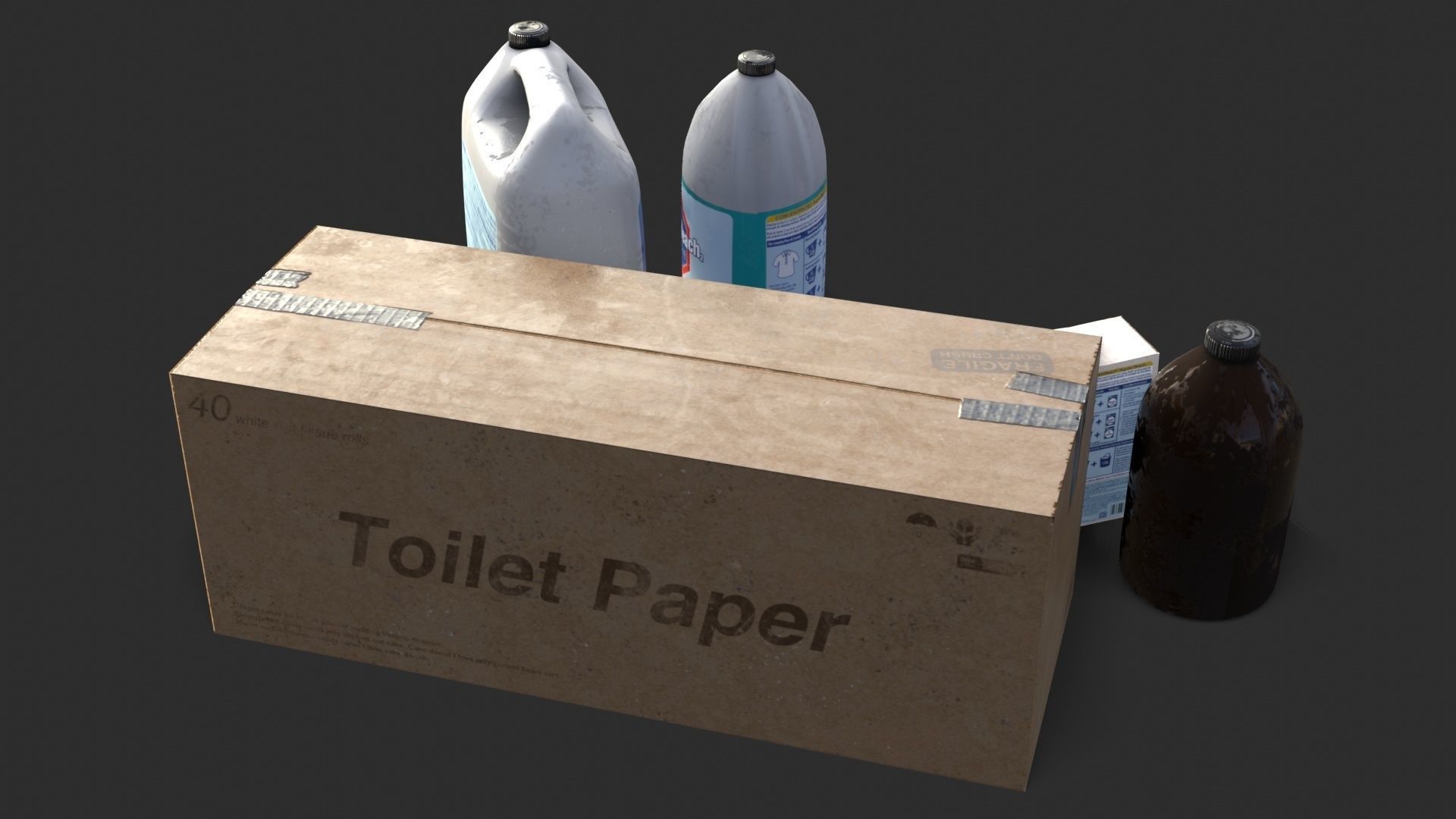 Toilet Cleaning Stuff Low-poly 3D model_2