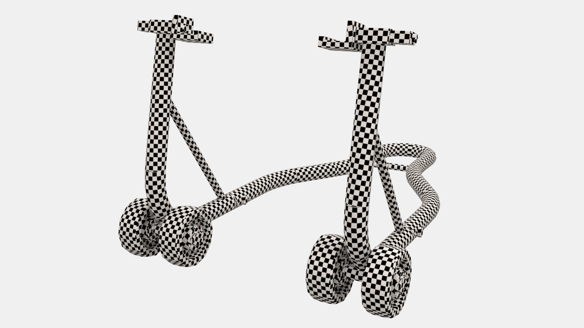 Paddock Stand Low-poly 3D model_14