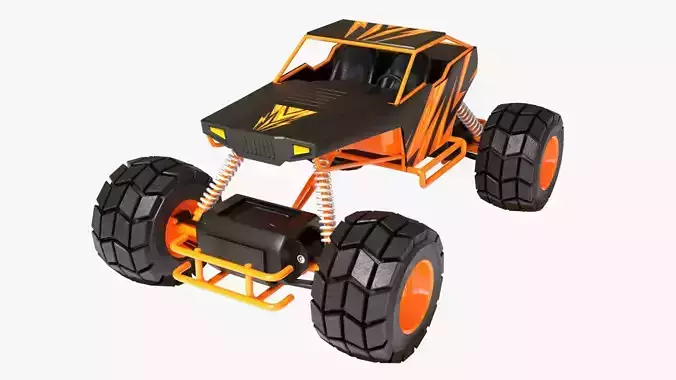 RC Car 3D Model Low Poly Low-poly 3D model
