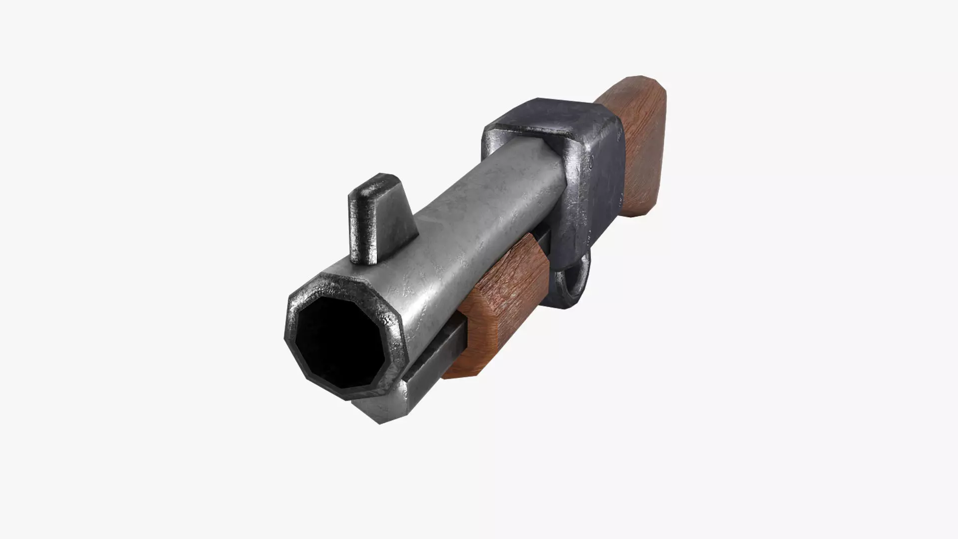 Stylized Shotgun Free low-poly 3D model