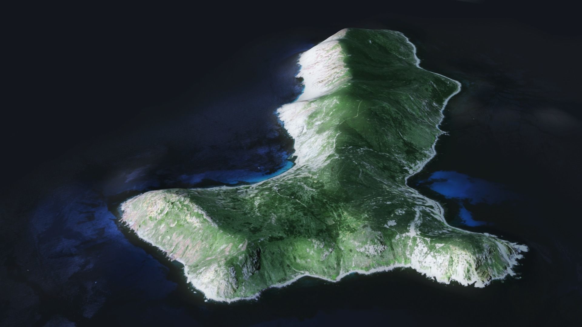 Galite Island Low-poly 3D model_4