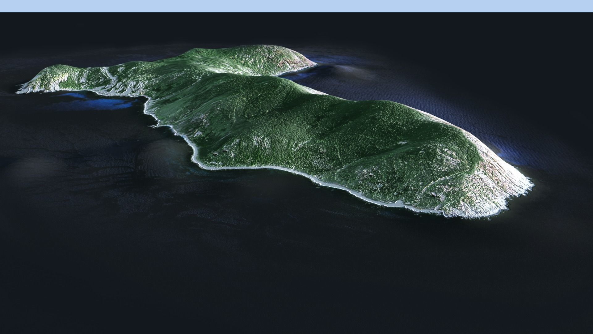 Galite Island Low-poly 3D model_2