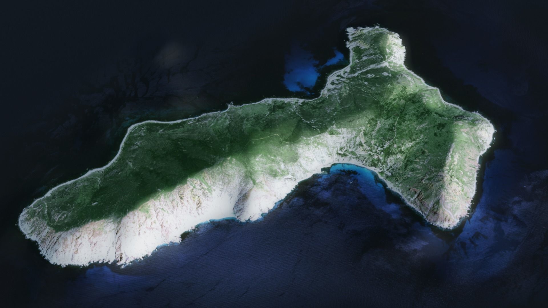 Galite Island Low-poly 3D model_5