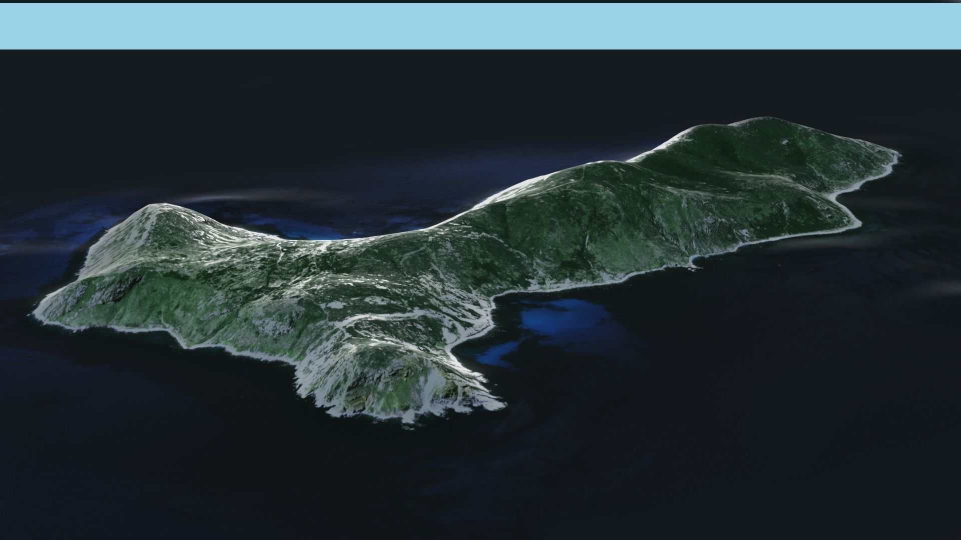 Galite Island Low-poly 3D model_1