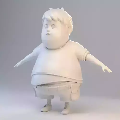 Cartoon Teenage Fat Boy