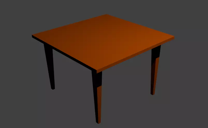 Square Table Free low-poly 3D model
