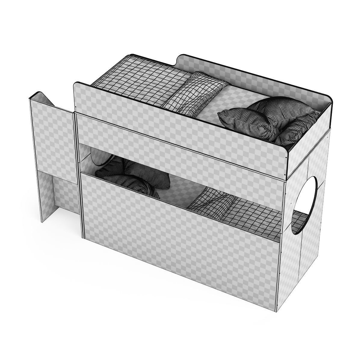 Legenda K07 with LY10 childrens modular bed 3D model_9