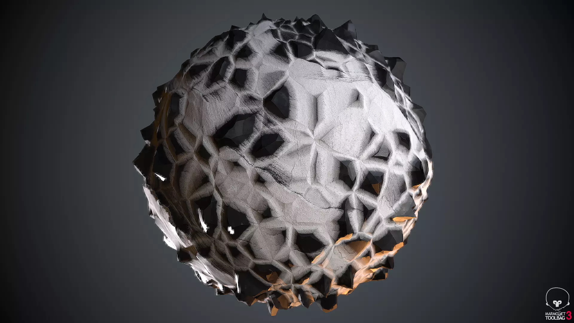 Snowy Obsidian Low-poly 3D model_0