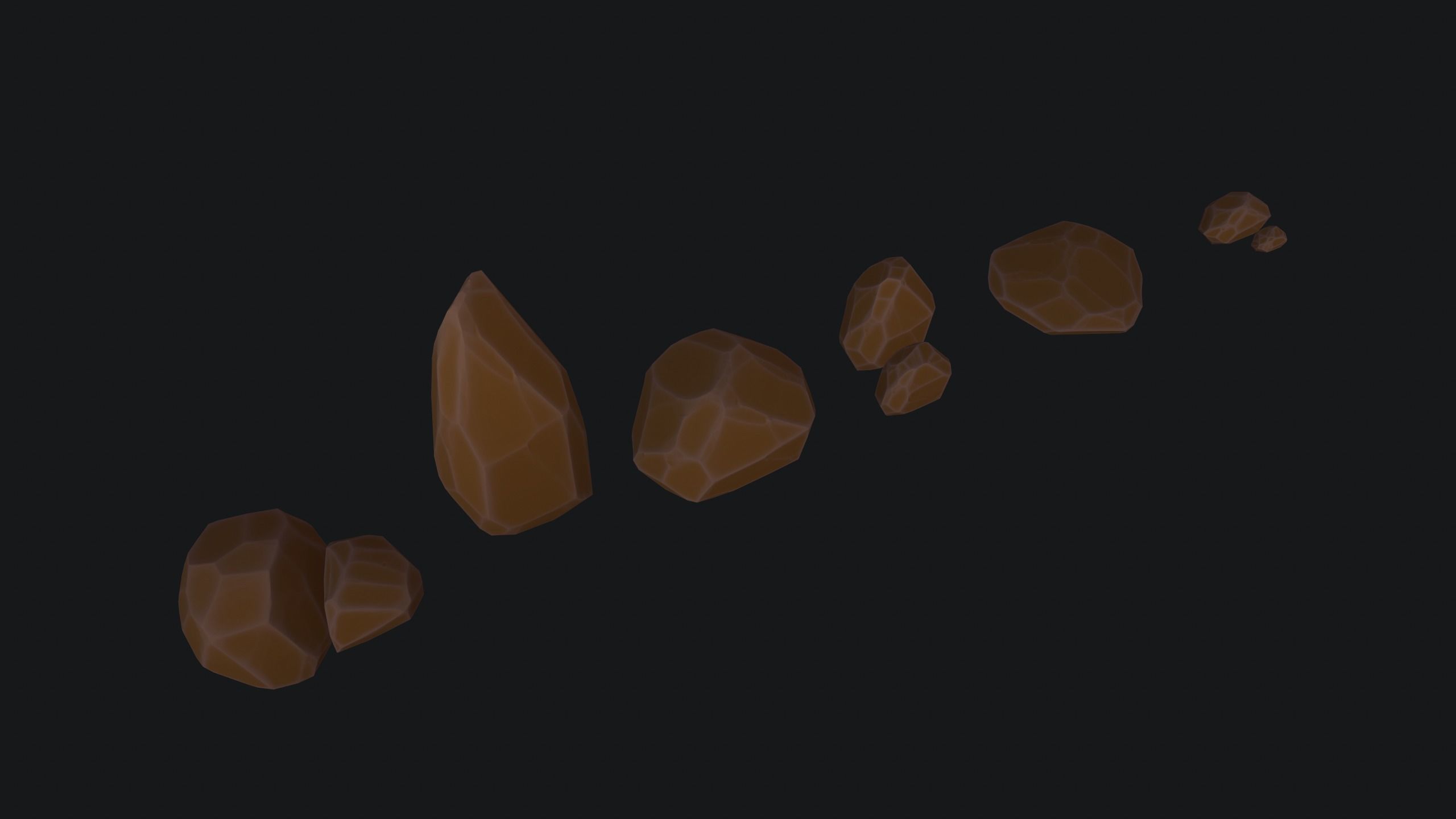 Stylized Rock Pack Low-poly 3D model_12