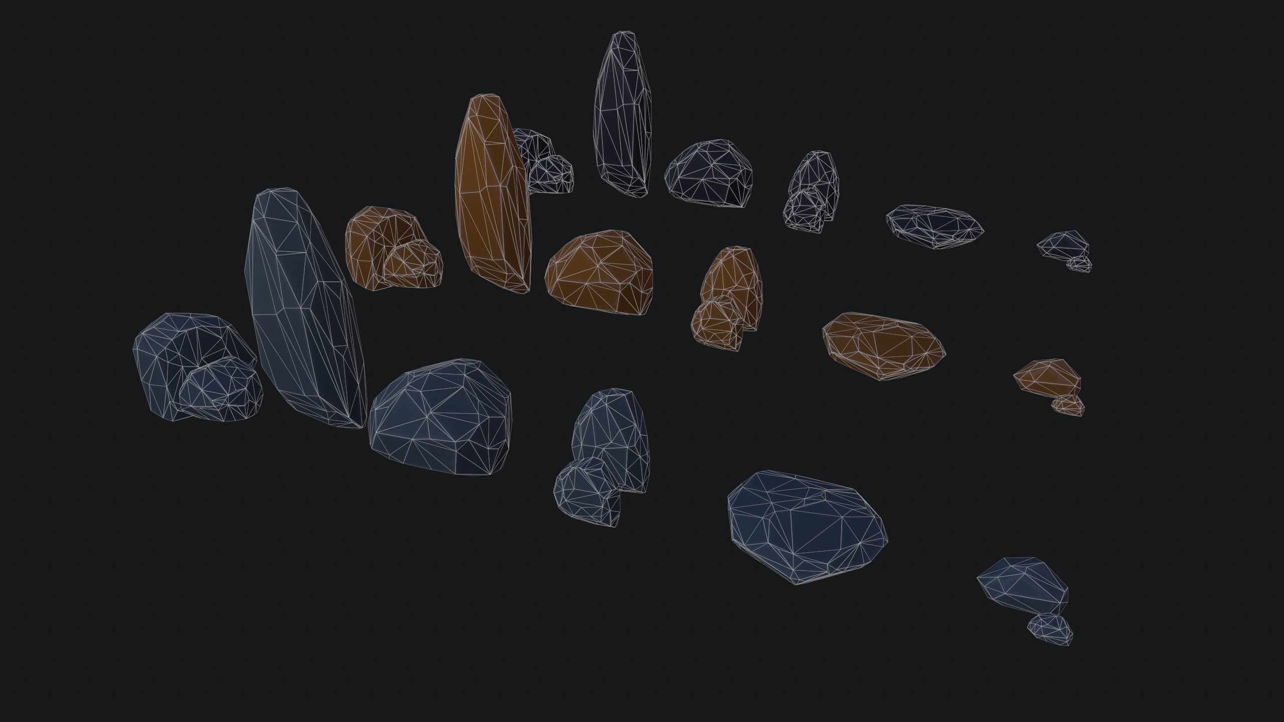 Stylized Rock Pack Low-poly 3D model_17
