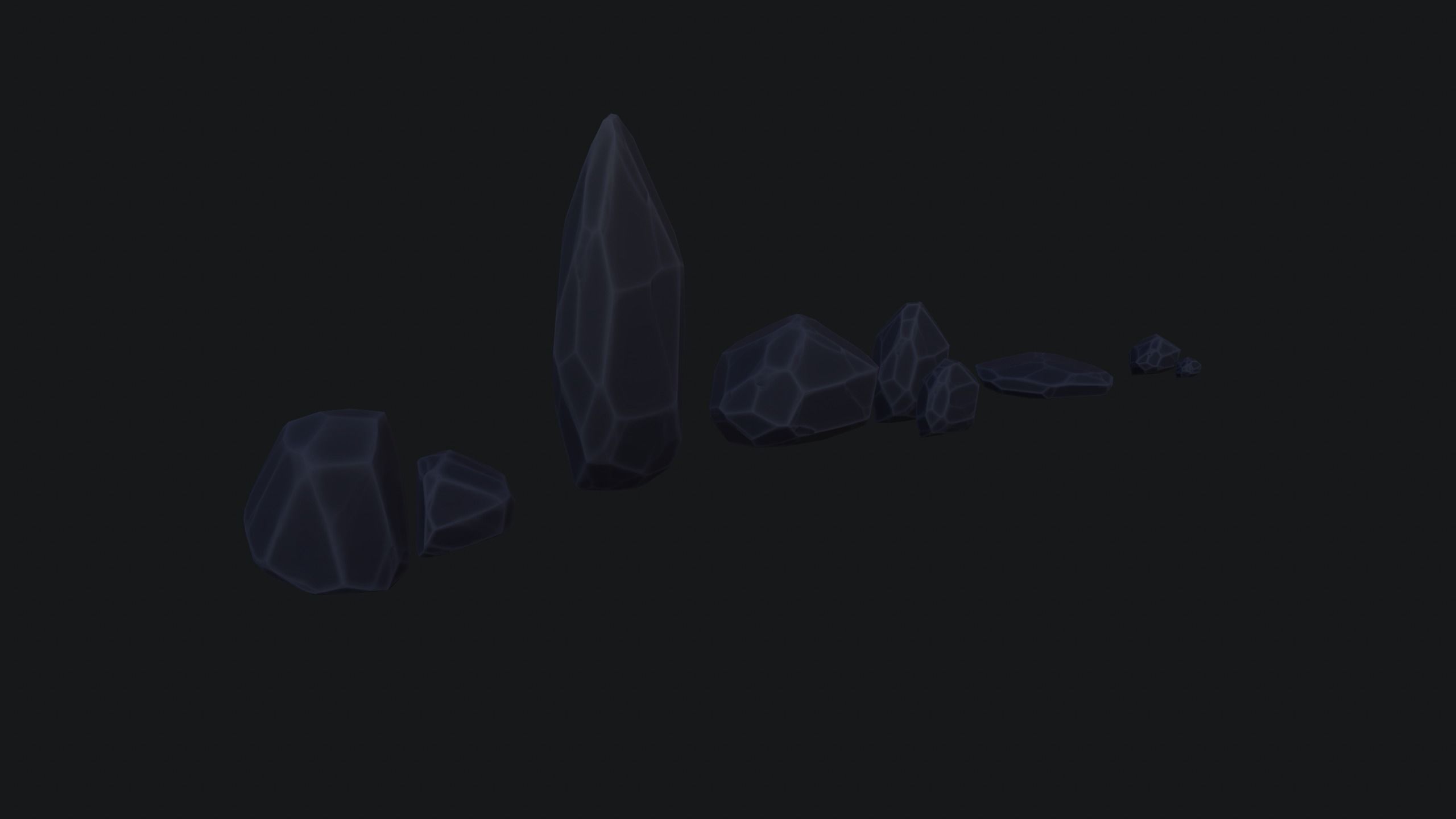 Stylized Rock Pack Low-poly 3D model_13