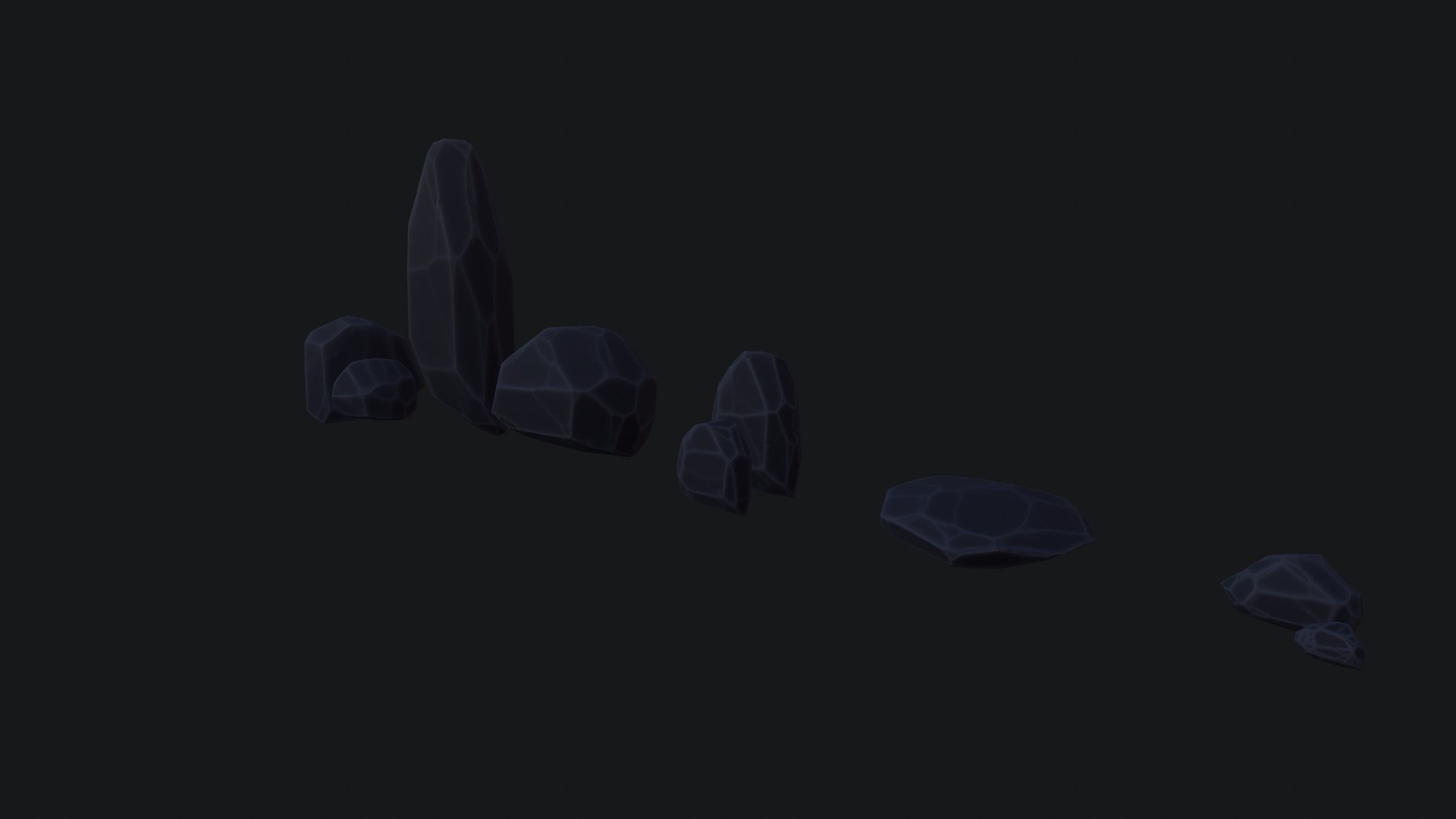 Stylized Rock Pack Low-poly 3D model_14