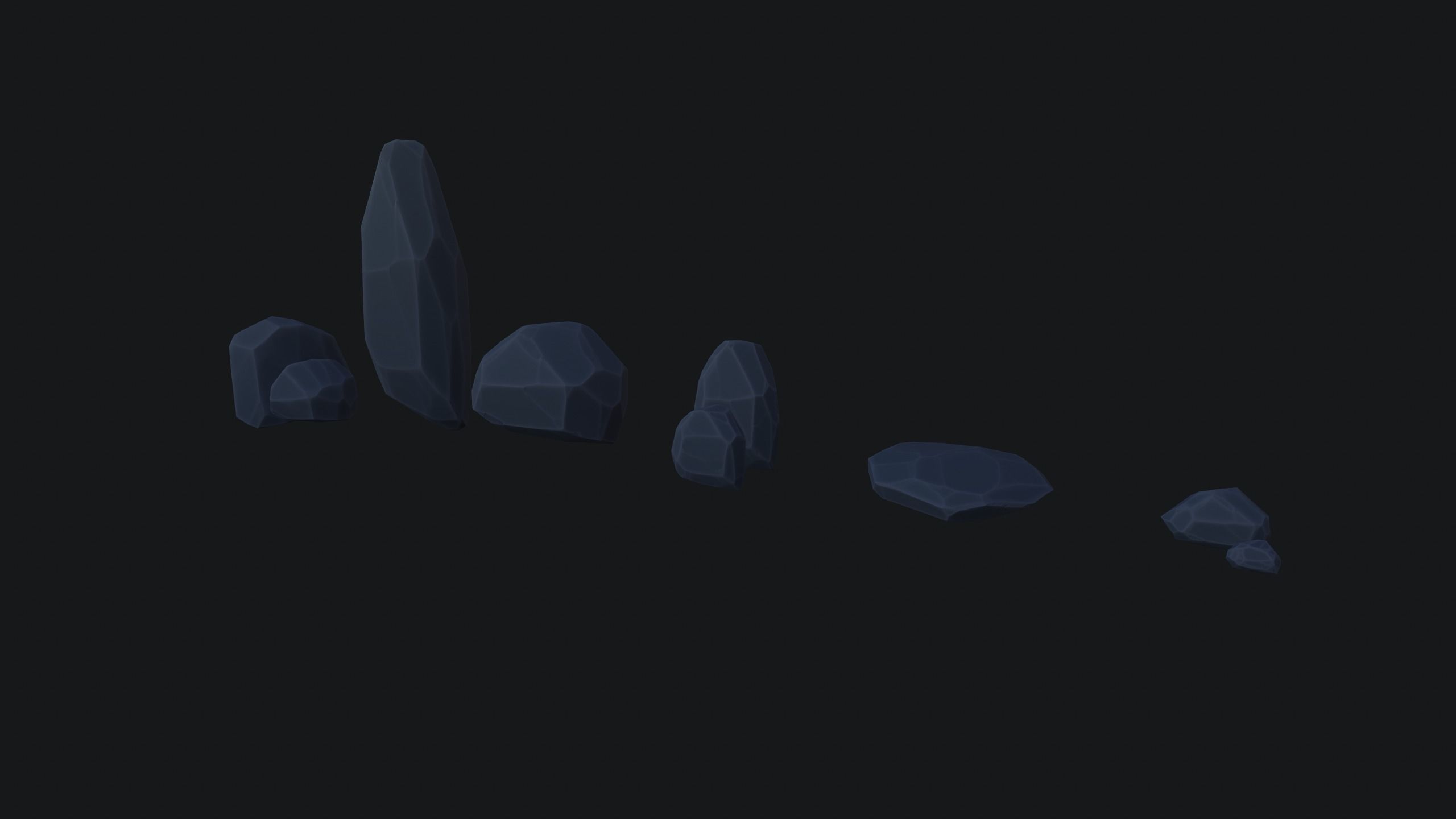 Stylized Rock Pack Low-poly 3D model_2