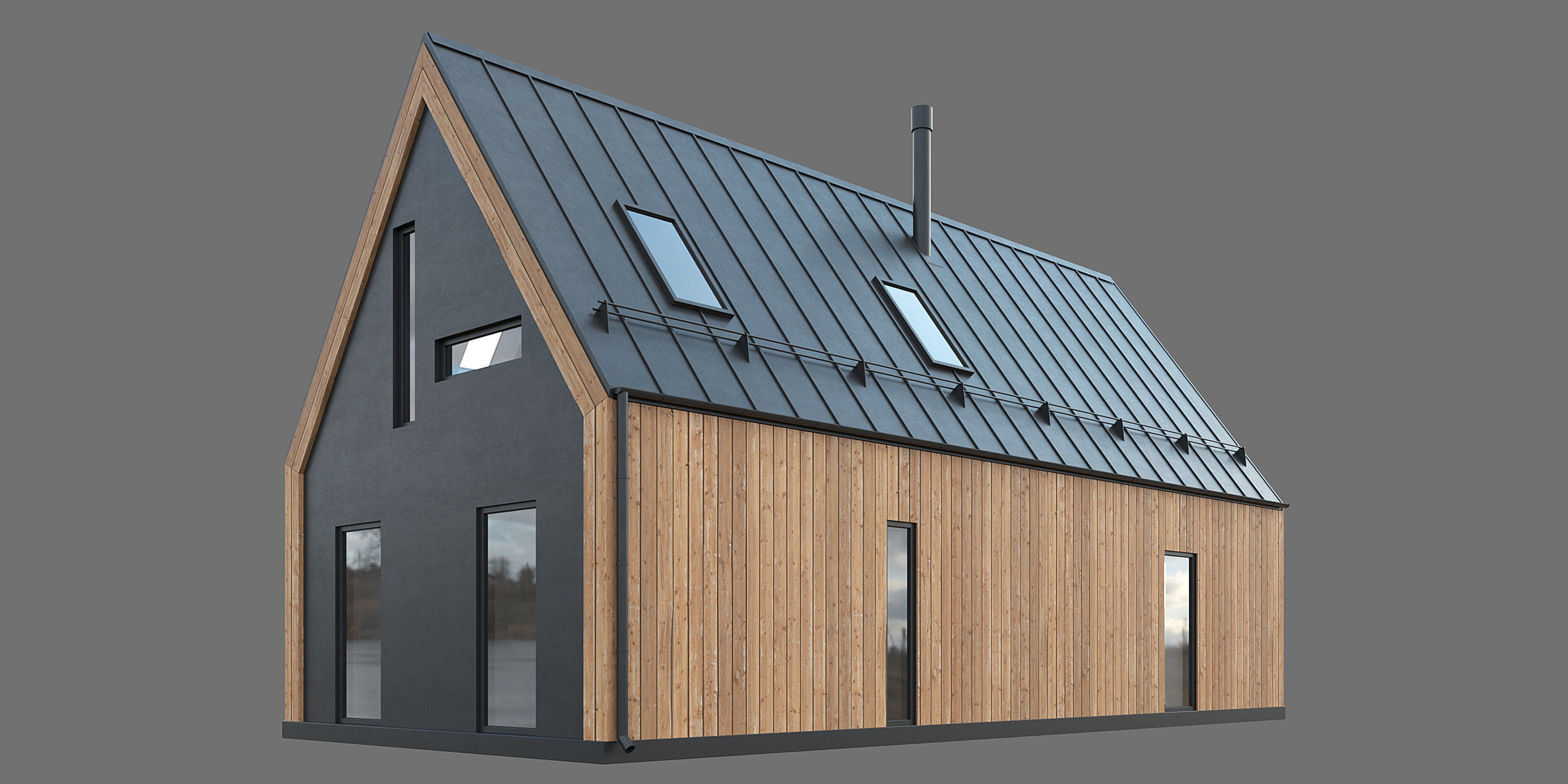 Barn House 01 3D model_3