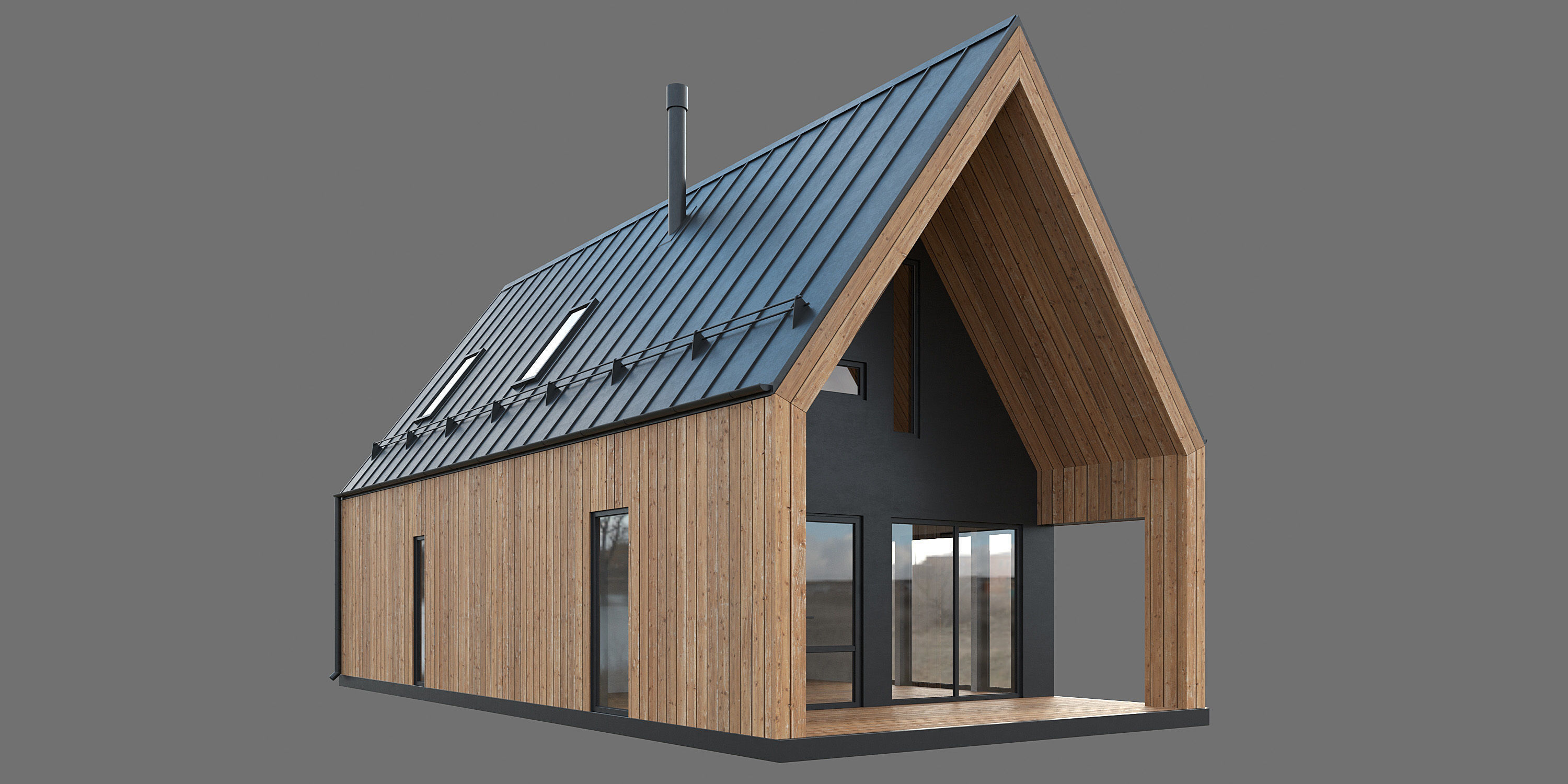 Barn House 01 3D model_4