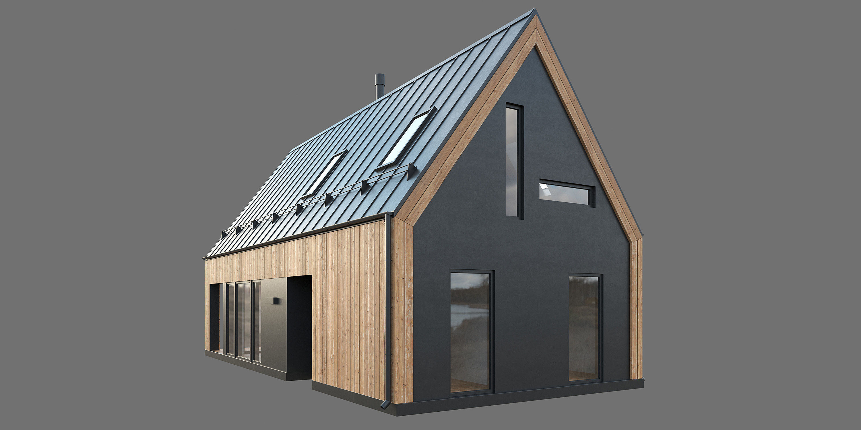 Barn House 01 3D model_2