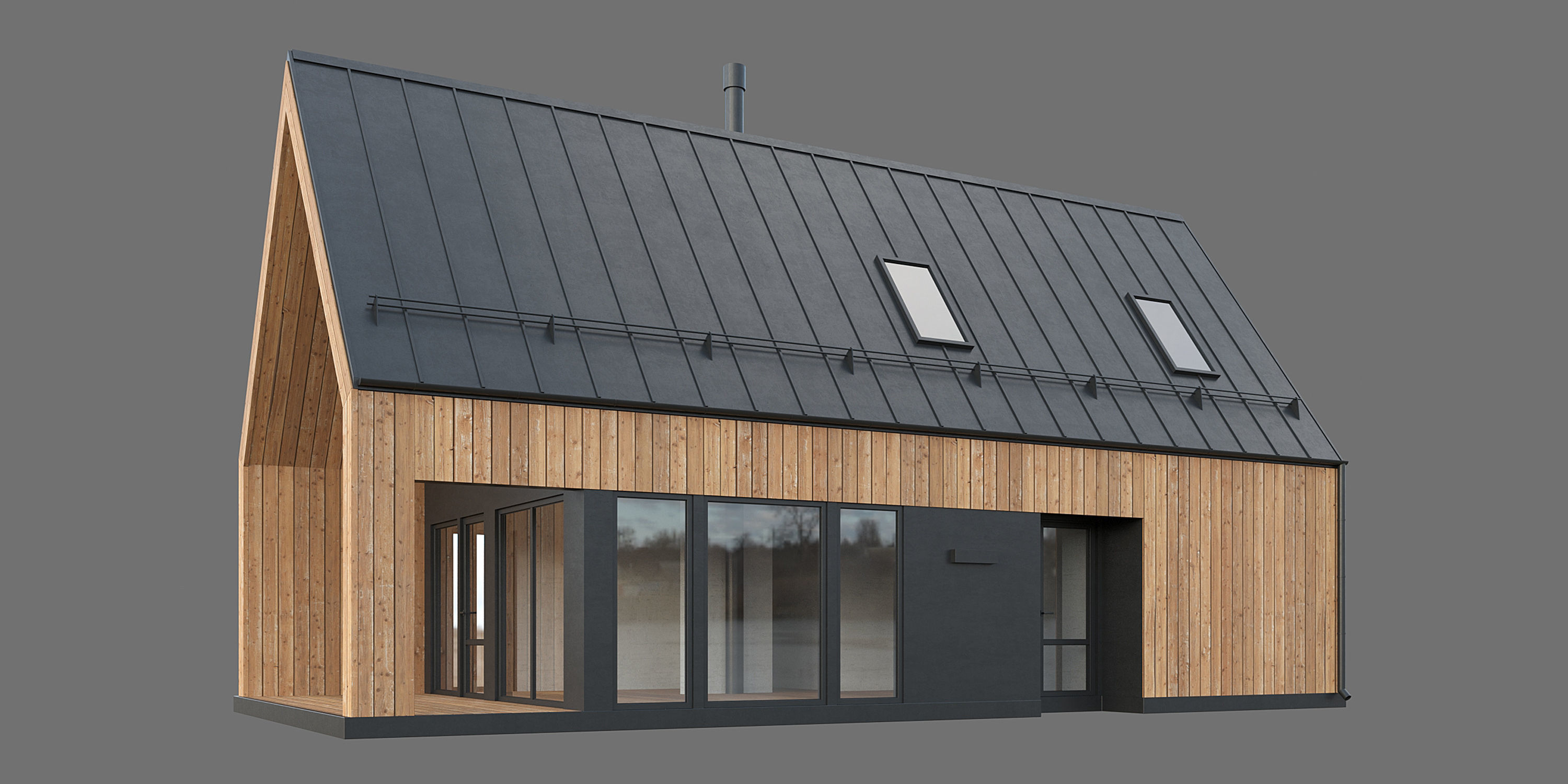 Barn House 01 3D model_1