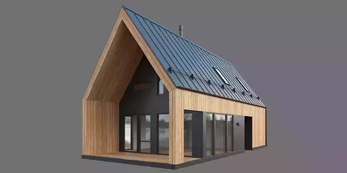 Barn House 01 3D model