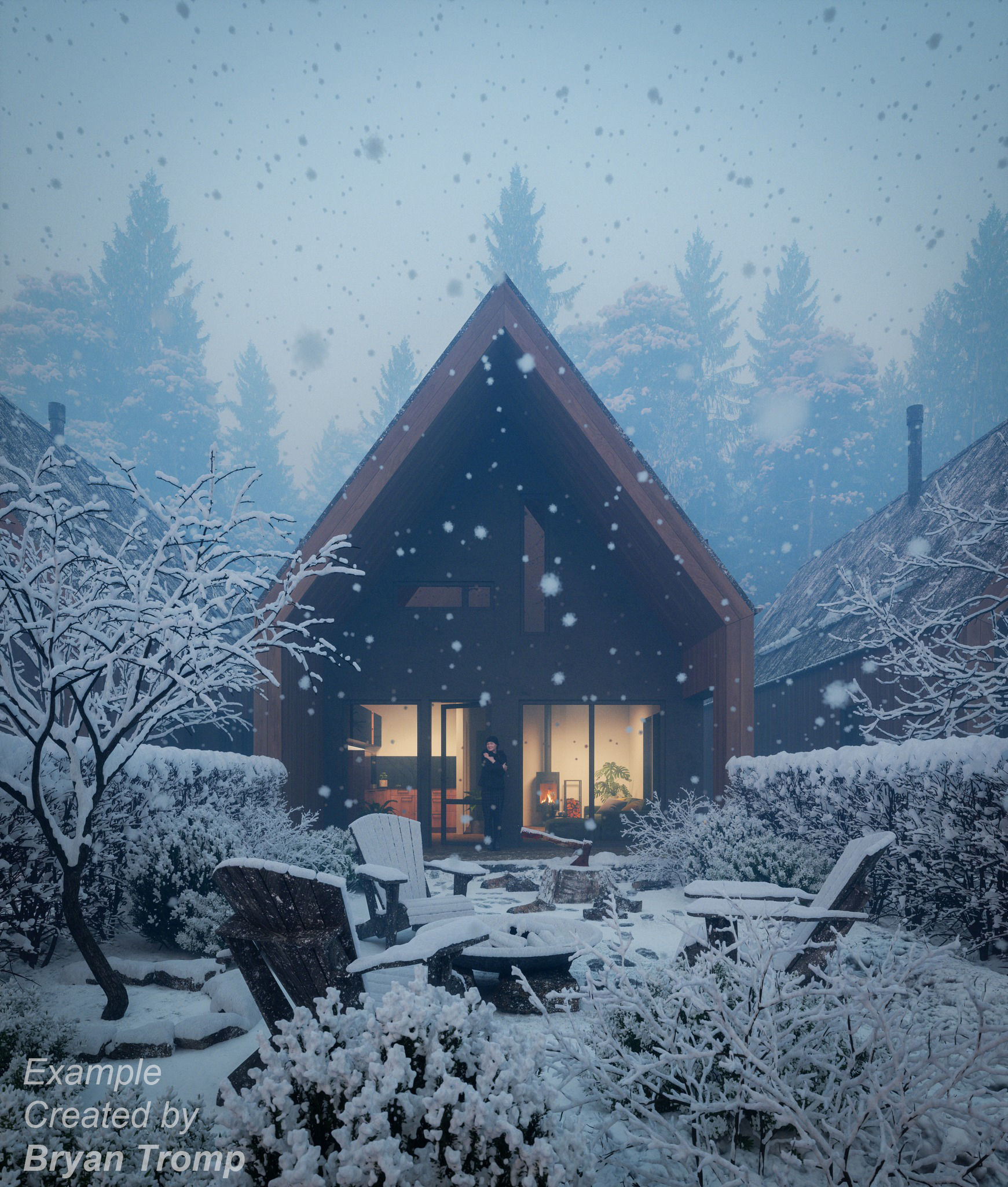 Barn House 01 3D model_6