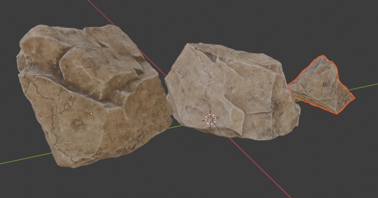 Stones x3 3D model_1