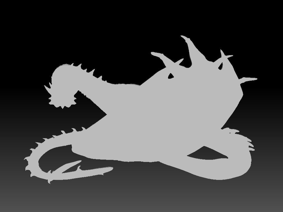 Dragon  relief biker 3D print and CNC model 3D print model_9