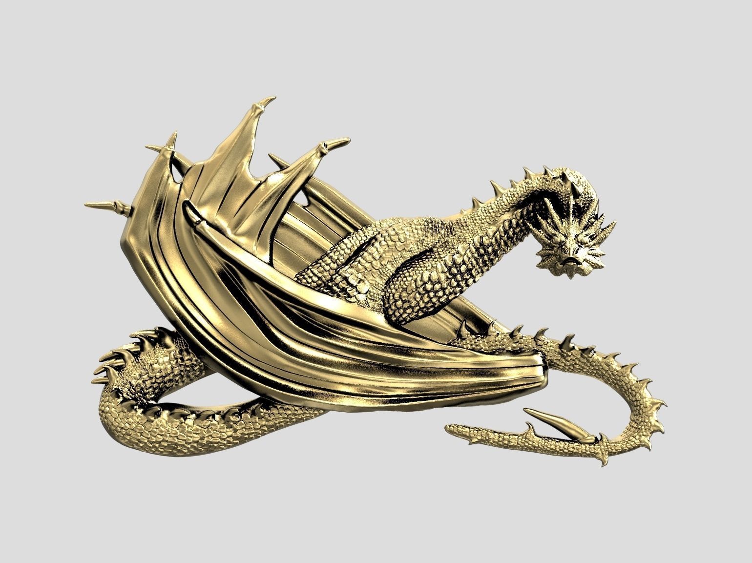 Dragon  relief biker 3D print and CNC model 3D print model_53