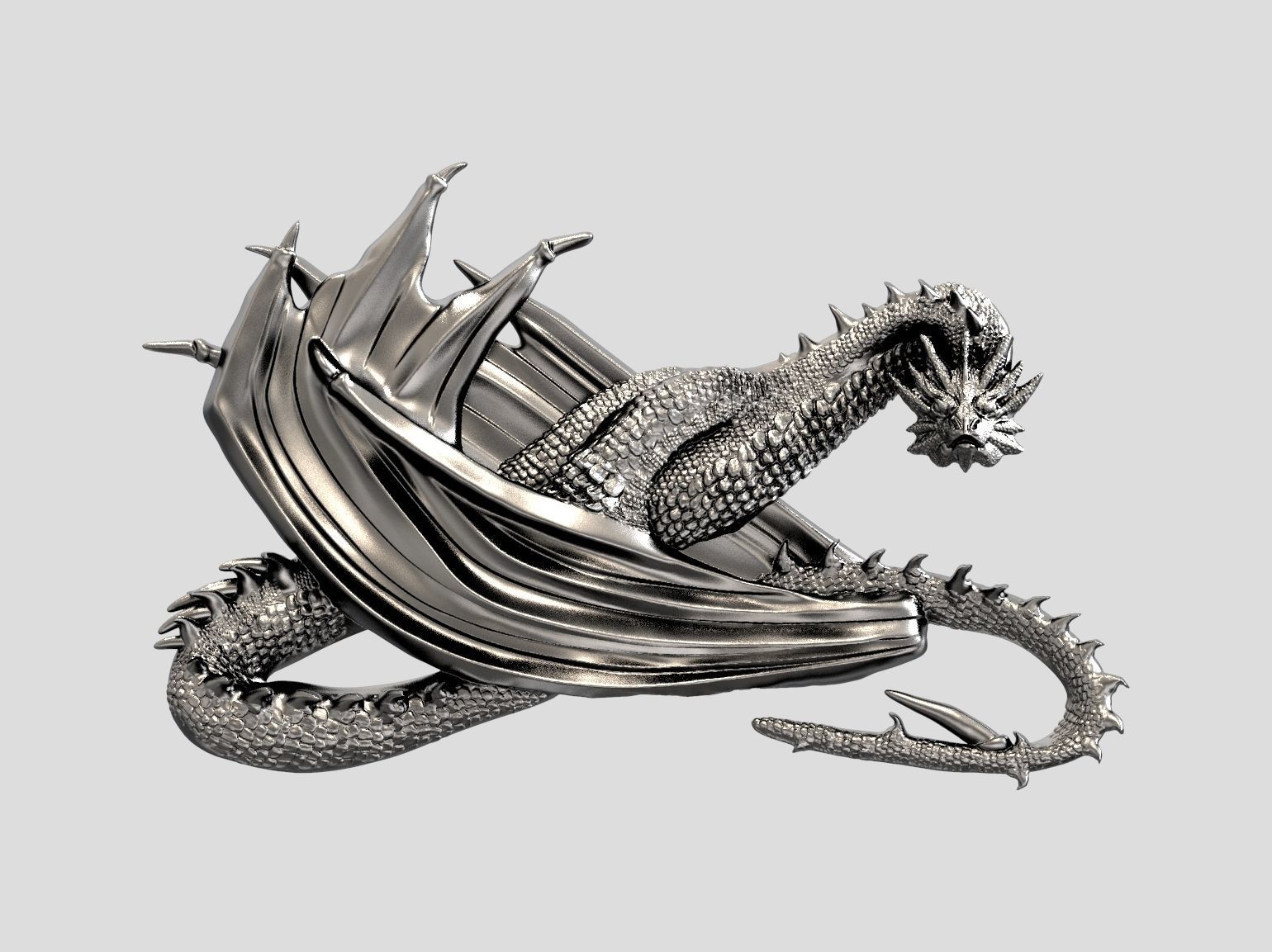 Dragon  relief biker 3D print and CNC model 3D print model_77