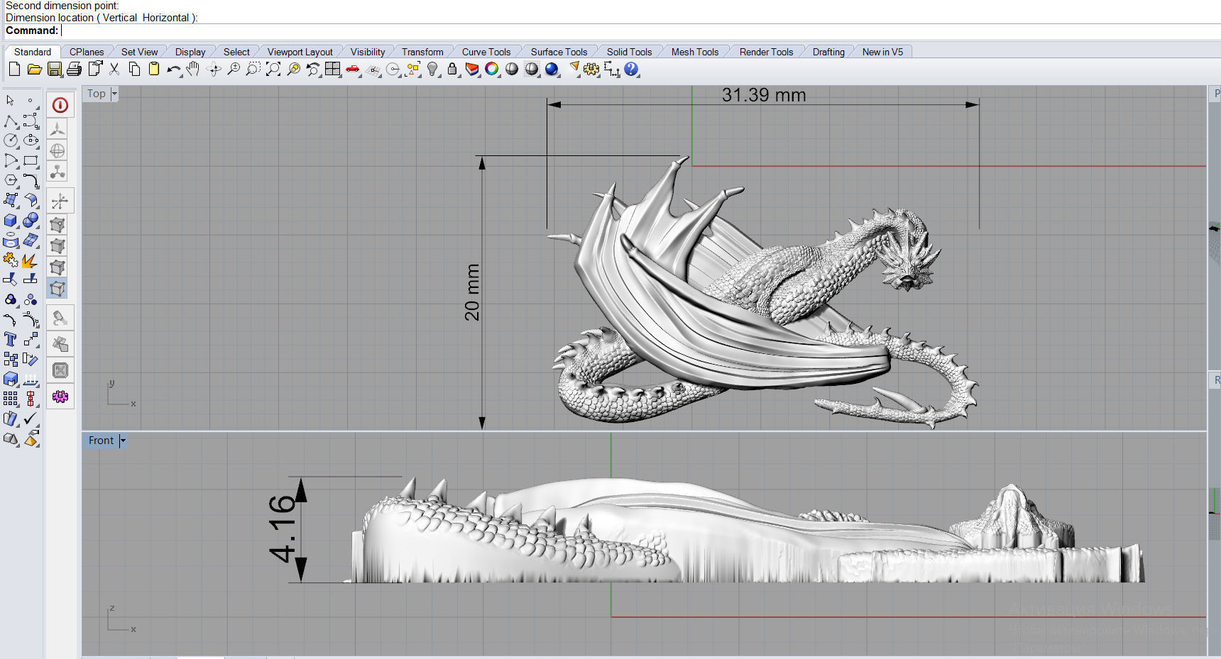 Dragon  relief biker 3D print and CNC model 3D print model_74