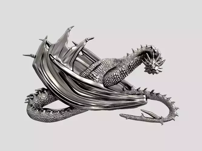 Dragon  relief biker 3D print and CNC model