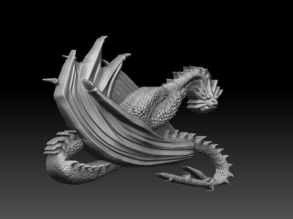 Dragon  relief biker 3D print and CNC model 3D print model_48