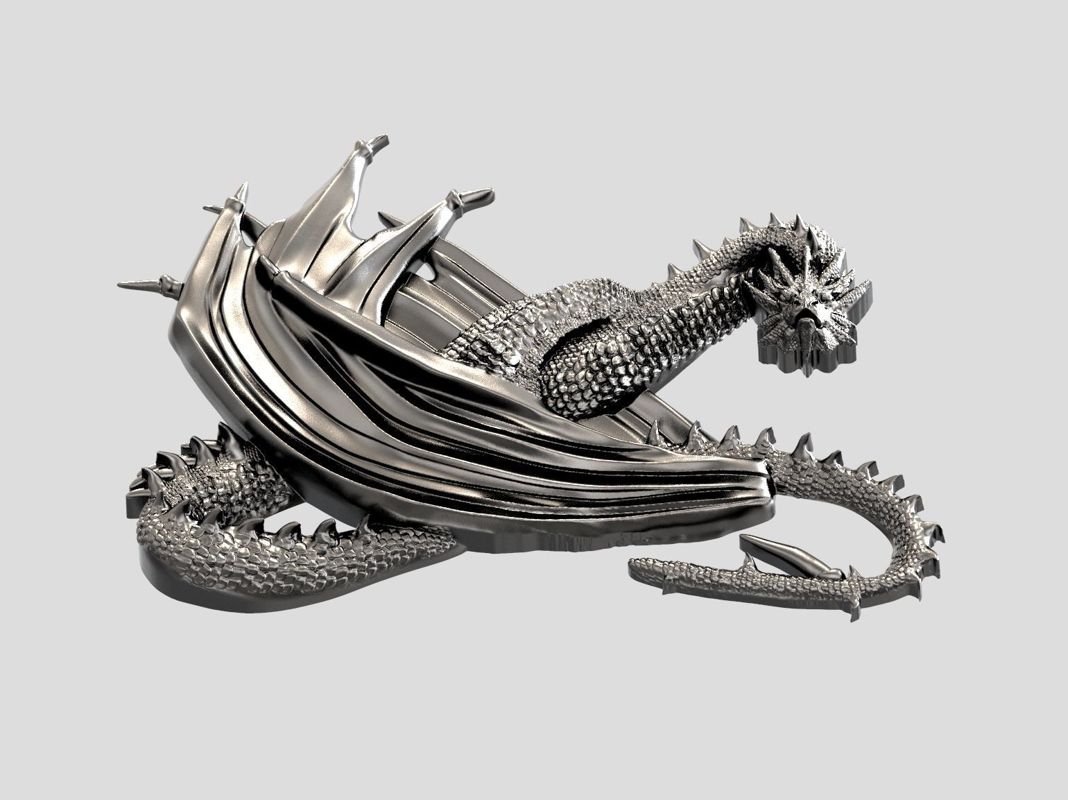 Dragon  relief biker 3D print and CNC model 3D print model_19